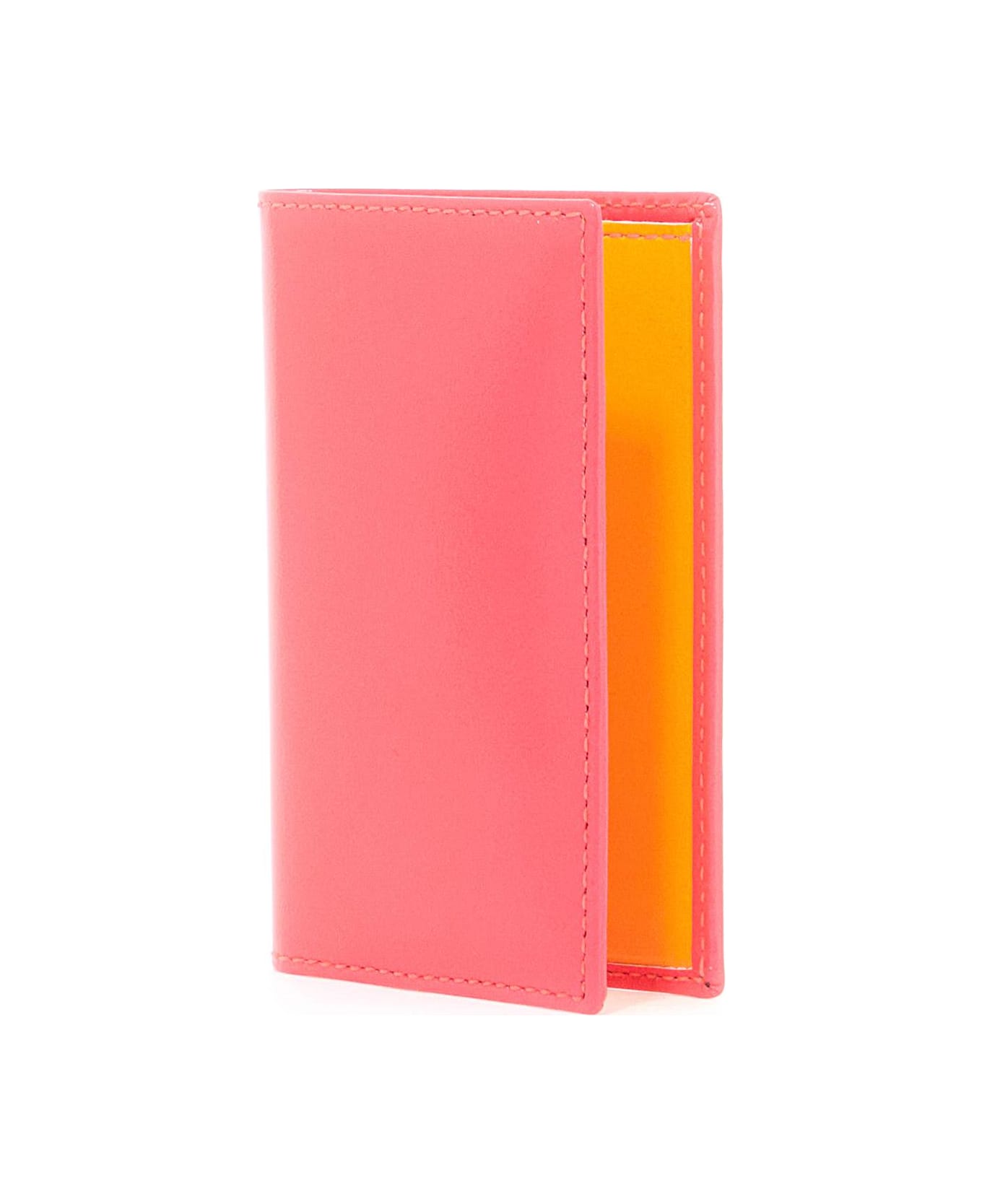 Comme des Garçons Wallet Super Fluo Wallet Portfolio - PINK