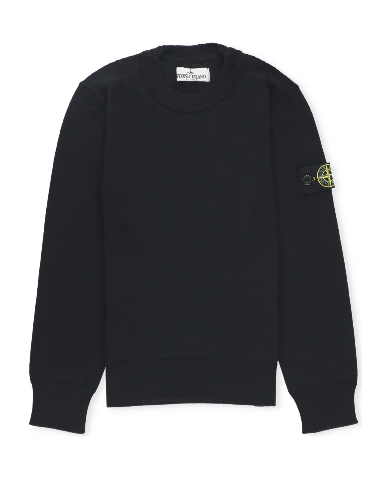 Stone Island Sweater With Logo - Black