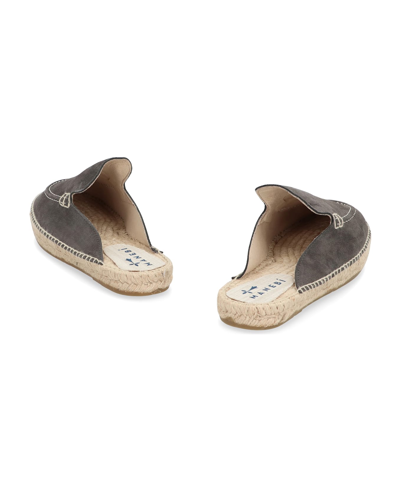 Manebi Leather Espadrilles - grey