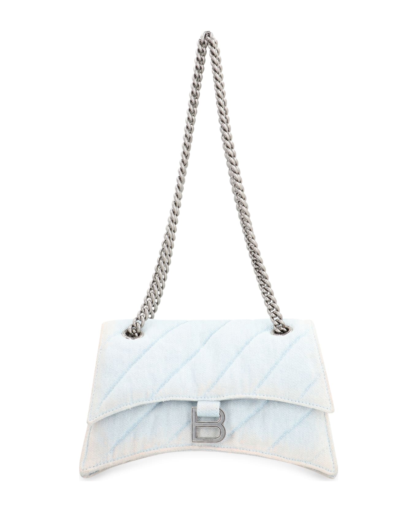 【送料&関税込】Balenciaga Denim Crush S Shoulder Bag Balenciaga Women's' Denim Crush Quilted Shoulder Bag in