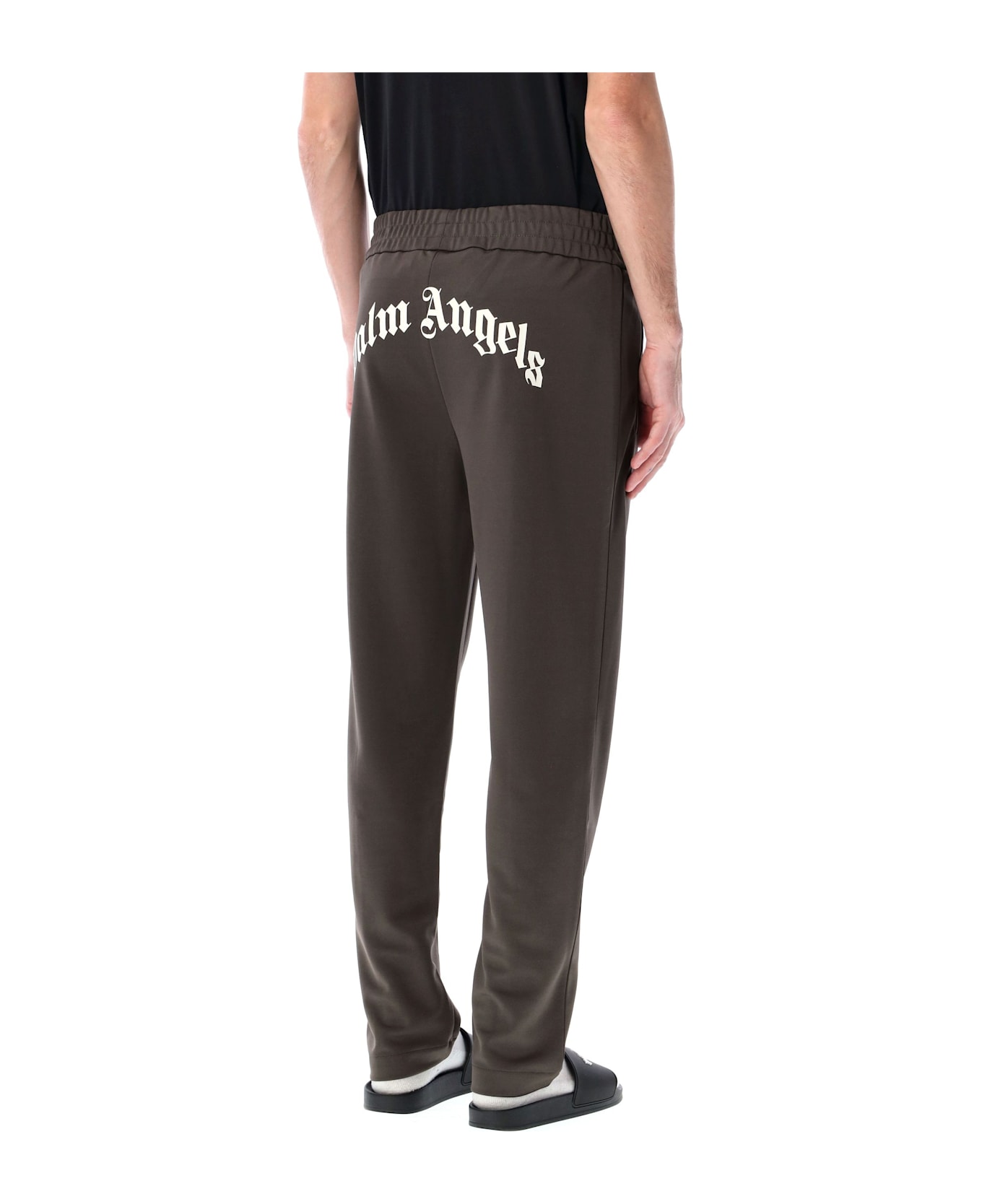 Palm Angels Curved Logo Track Pants - GREY