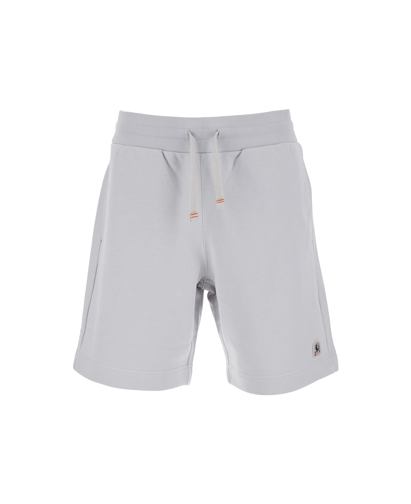 Parajumpers 'cairo' Grey Shorts With Drawstring Waist And Logo Patch On The Front In Cotton Blend Man - Grey