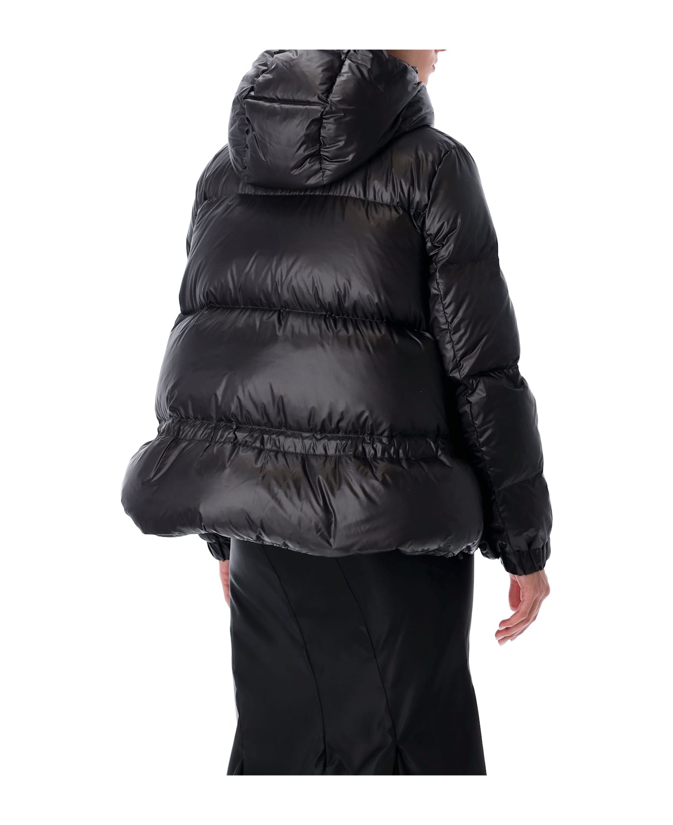 Sacai Black Hooded Short Padded Puffer Jacket - BLACK