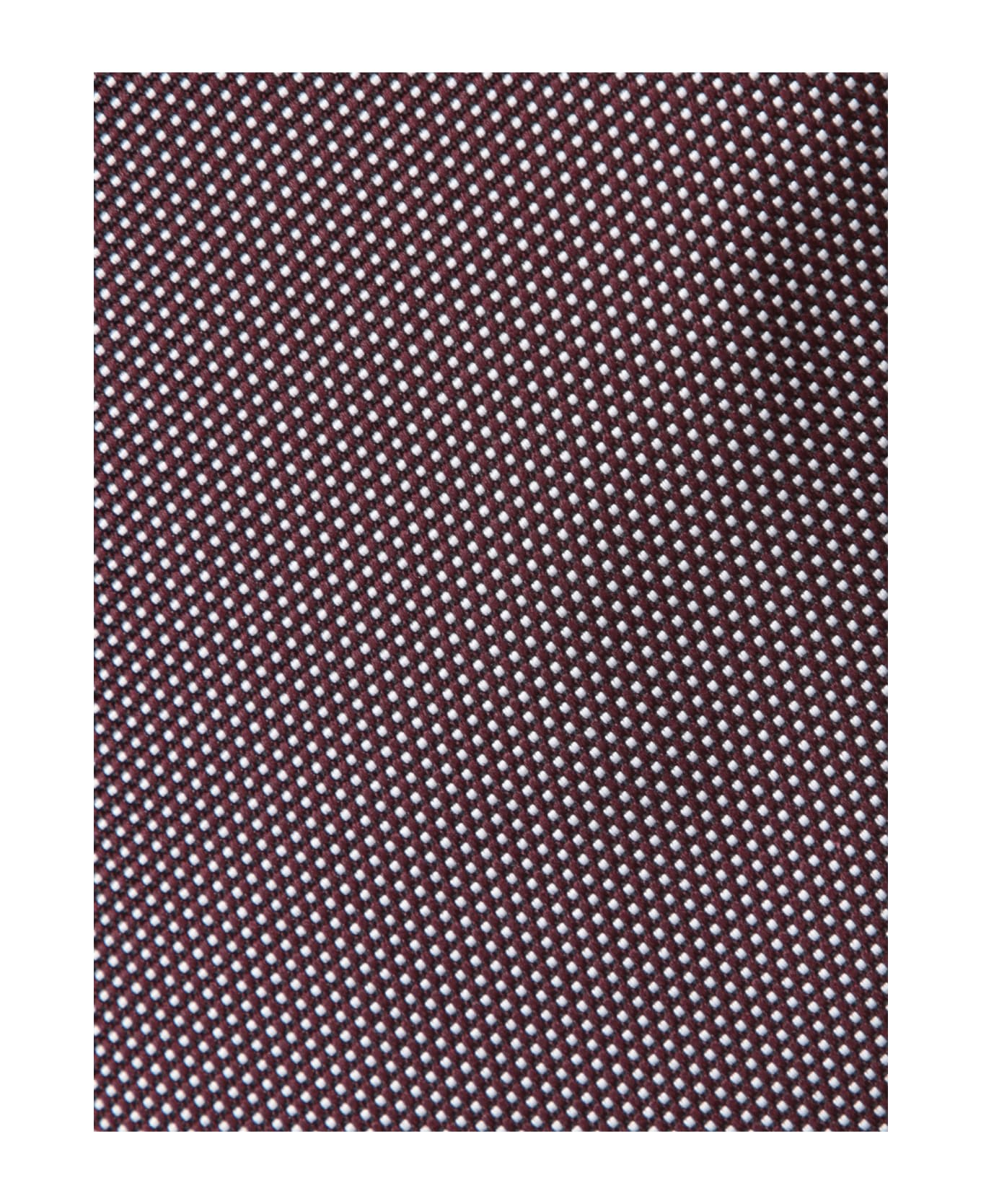 Tom Ford Mini Polka Dot Silk Tie In Bordeaux - Bordeaux