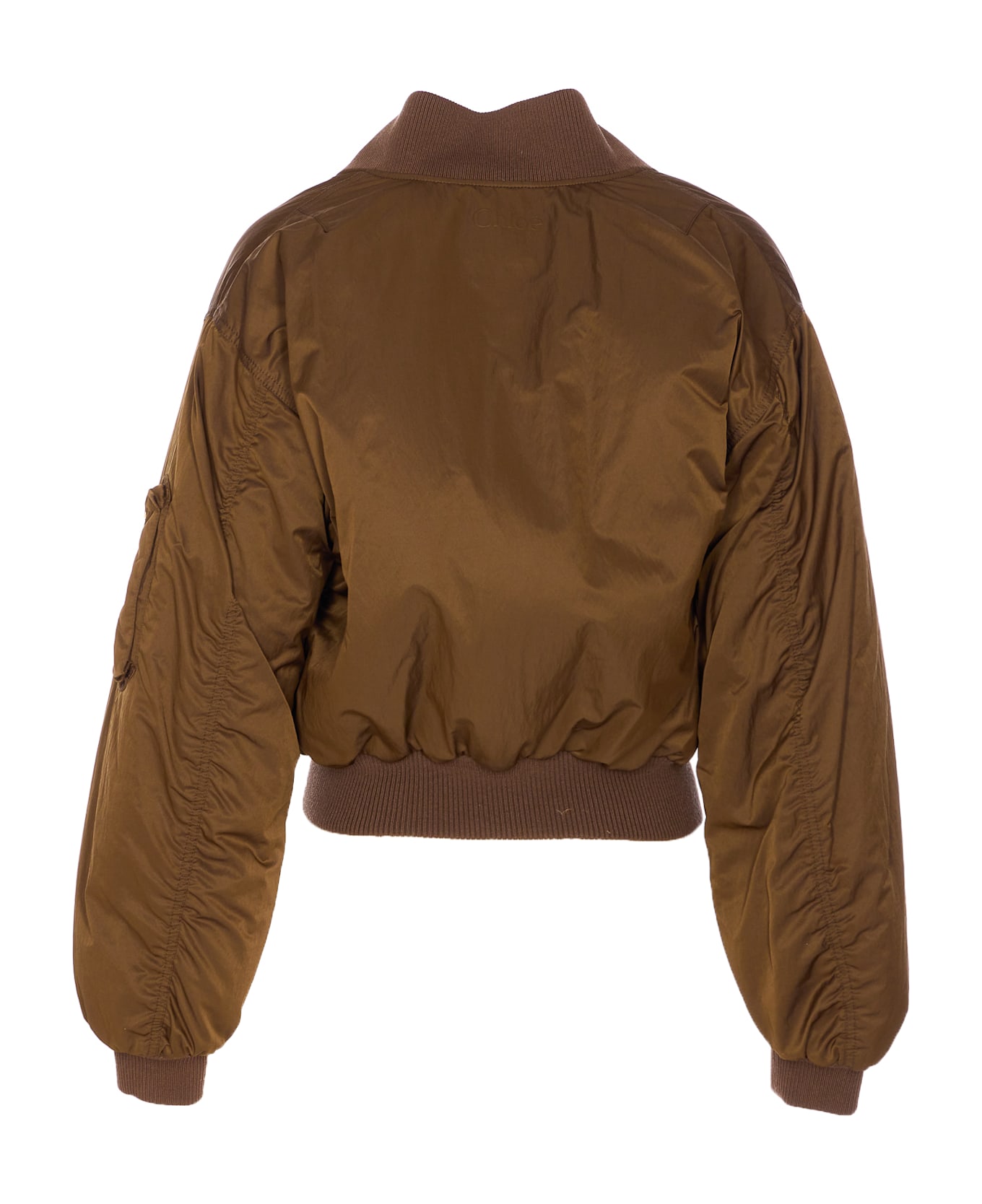 Chloé Nylon Bomber Jacket - Brown