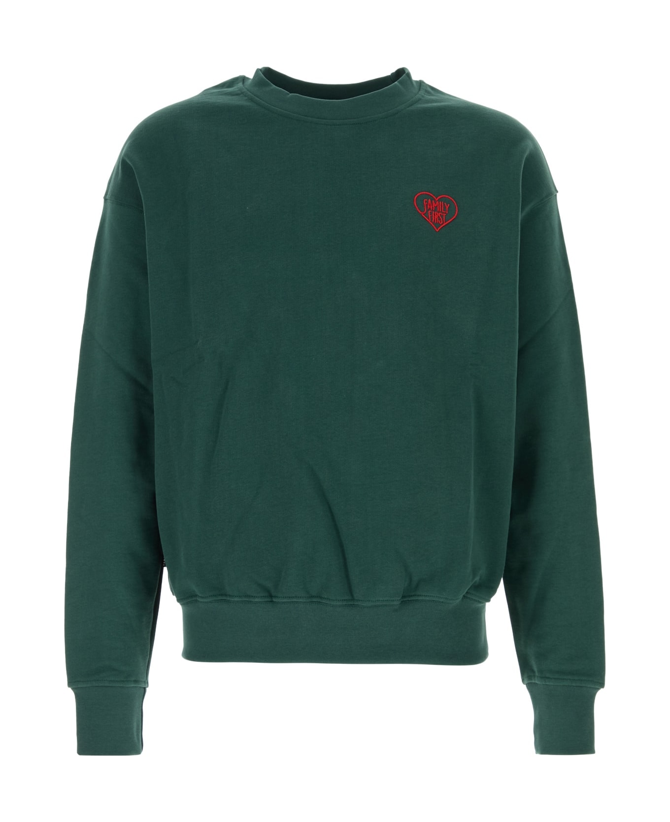 Family First Milano Sweatshirt Crewneck Heart - GREEN
