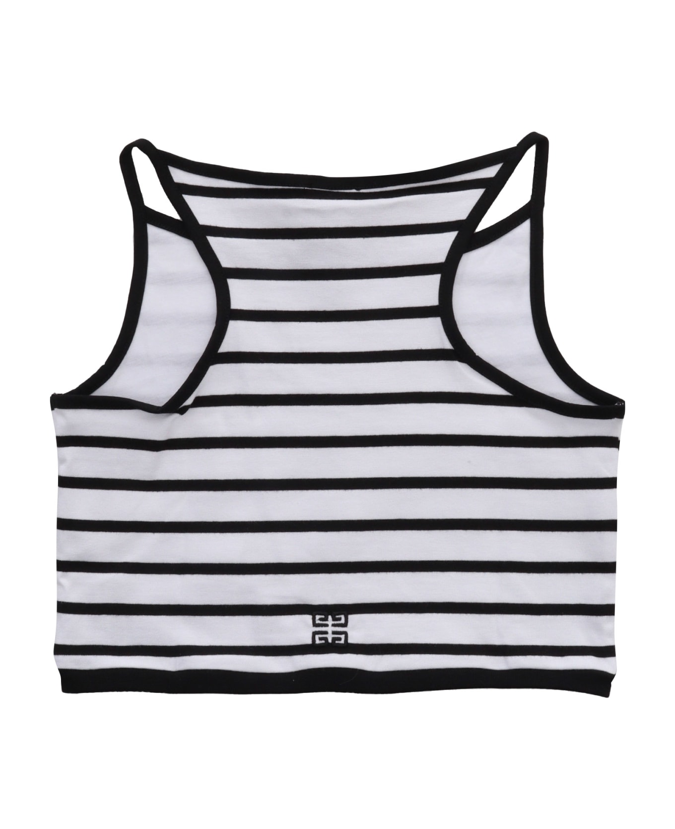 Givenchy Striped Top With Logo - WHITE