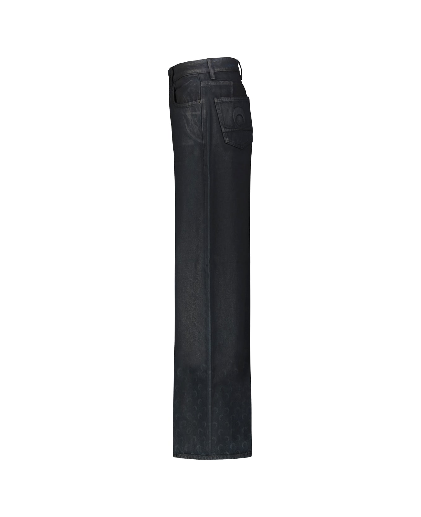 Marine Serre Moon Waxed Denim - Black