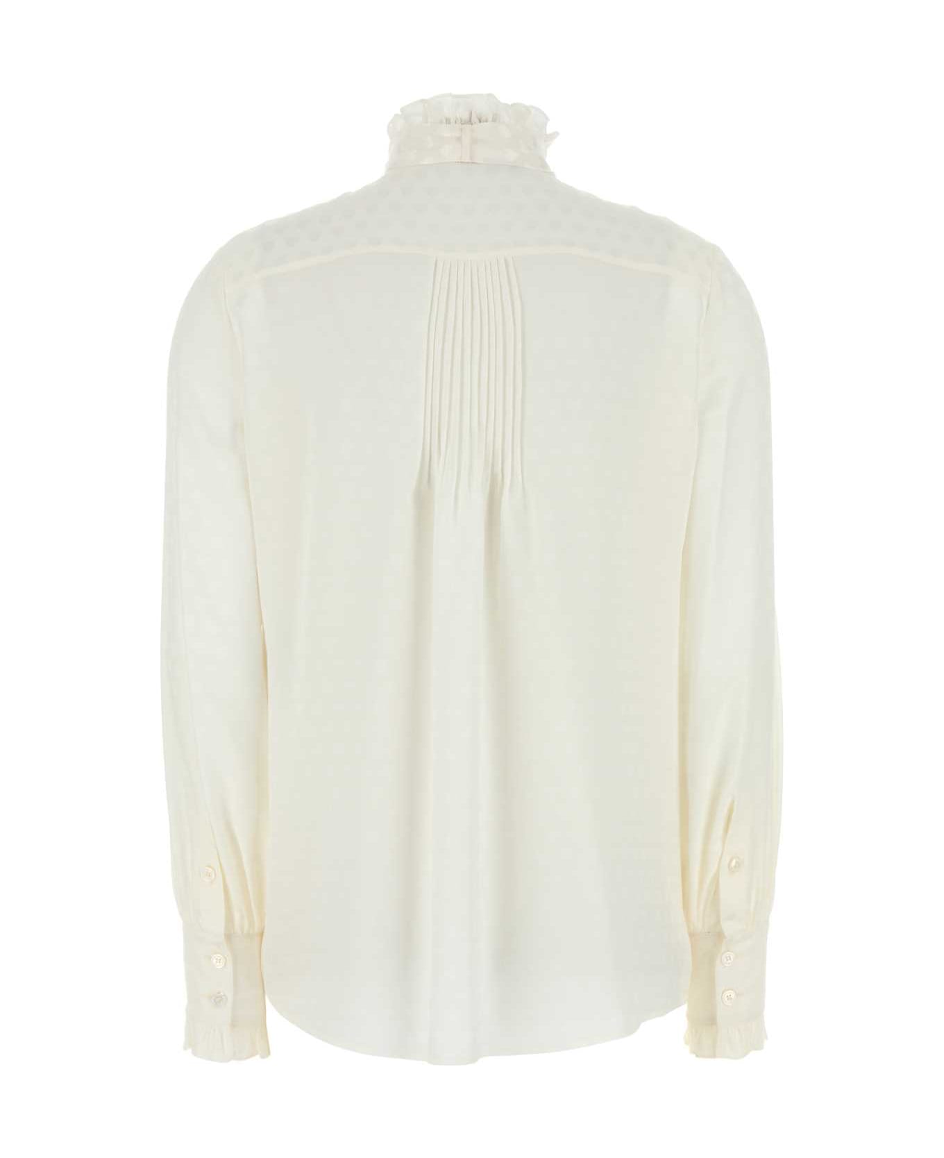 Valentino Garavani White Silk Shirt - AVORIO