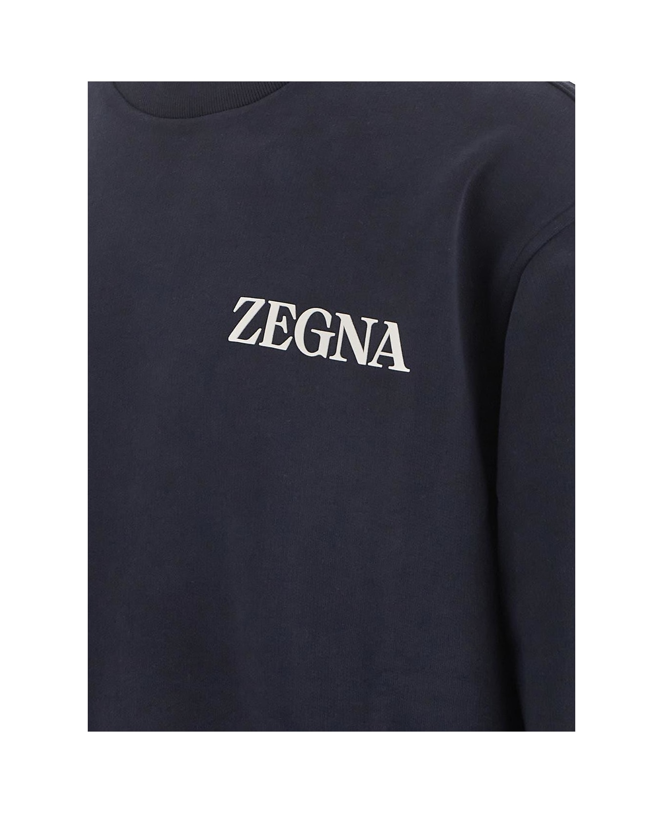 Zegna Navy Blue Sweatshirt - Blue navy