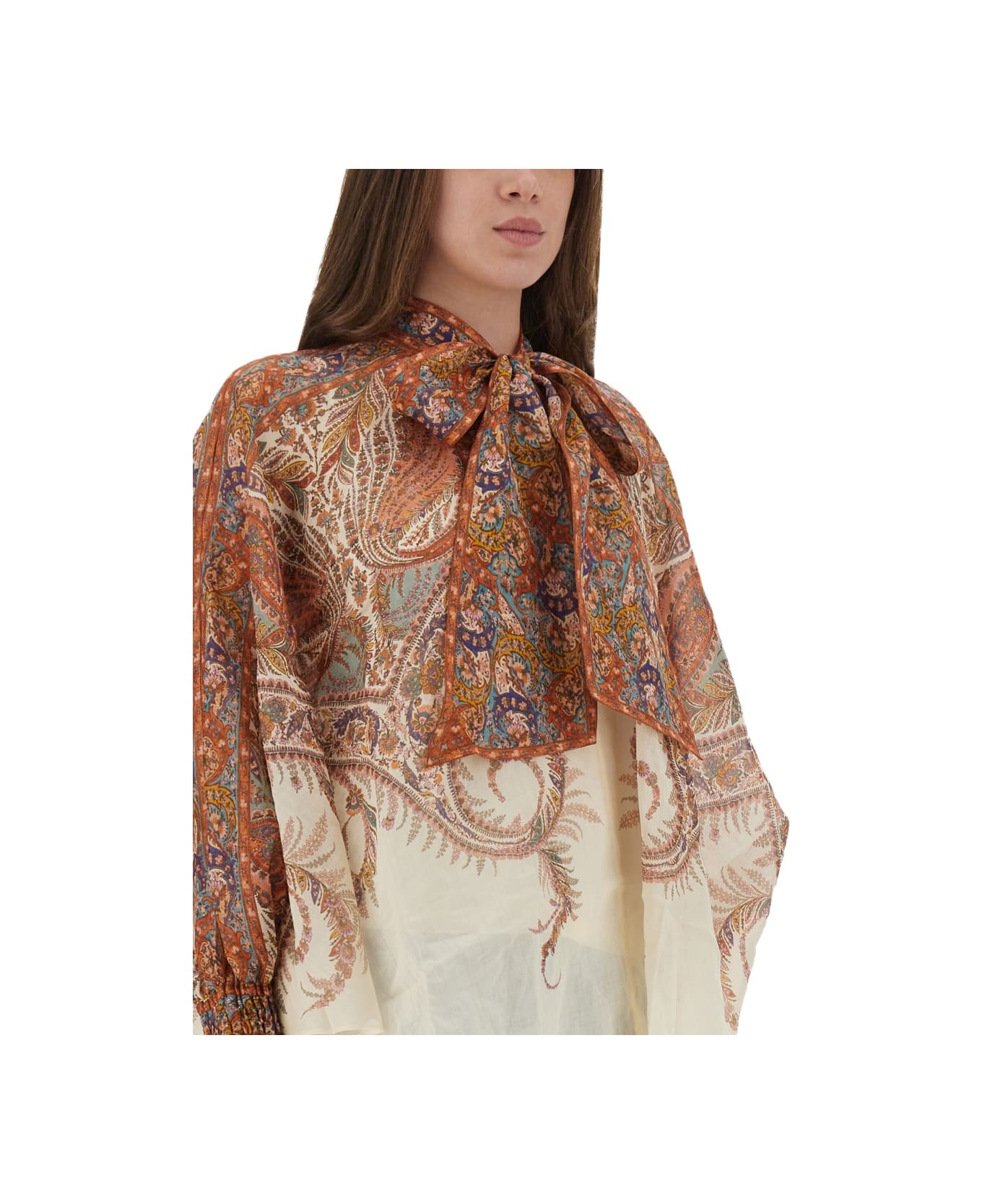 Zimmermann 
rhiannon
 Blouse With Bow - MULTICOLOUR