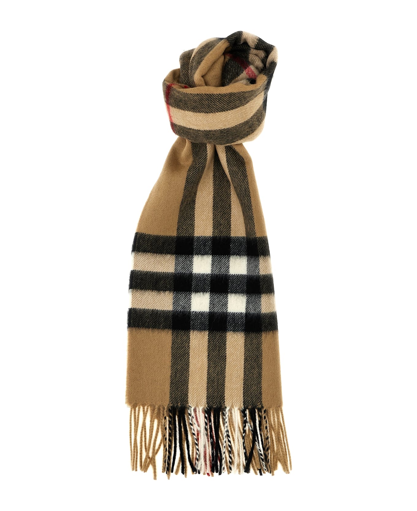 Burberry Check Cashmere Scarf - Beige