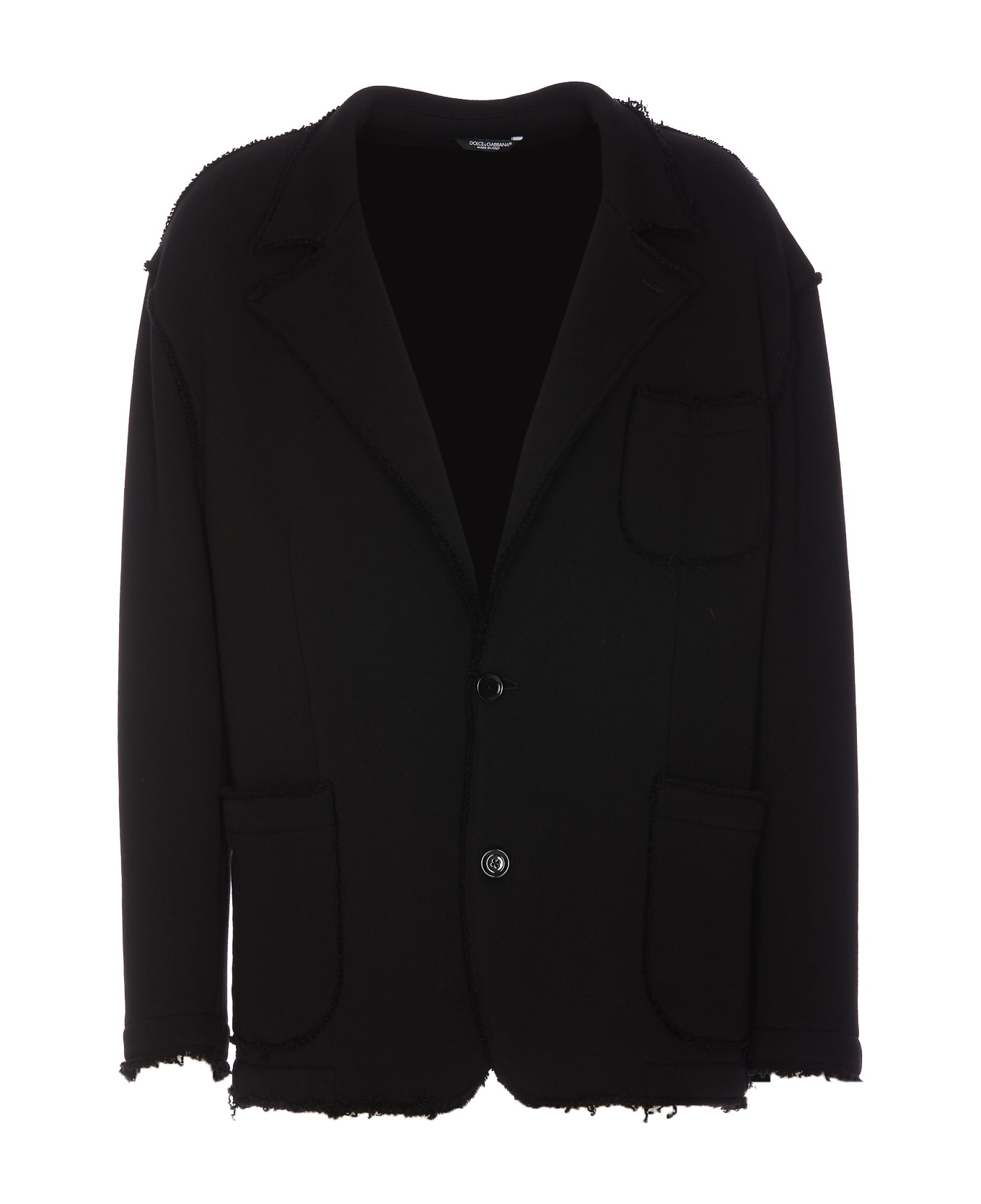 Dolce & Gabbana Logo Plaque Over Jacket - Black