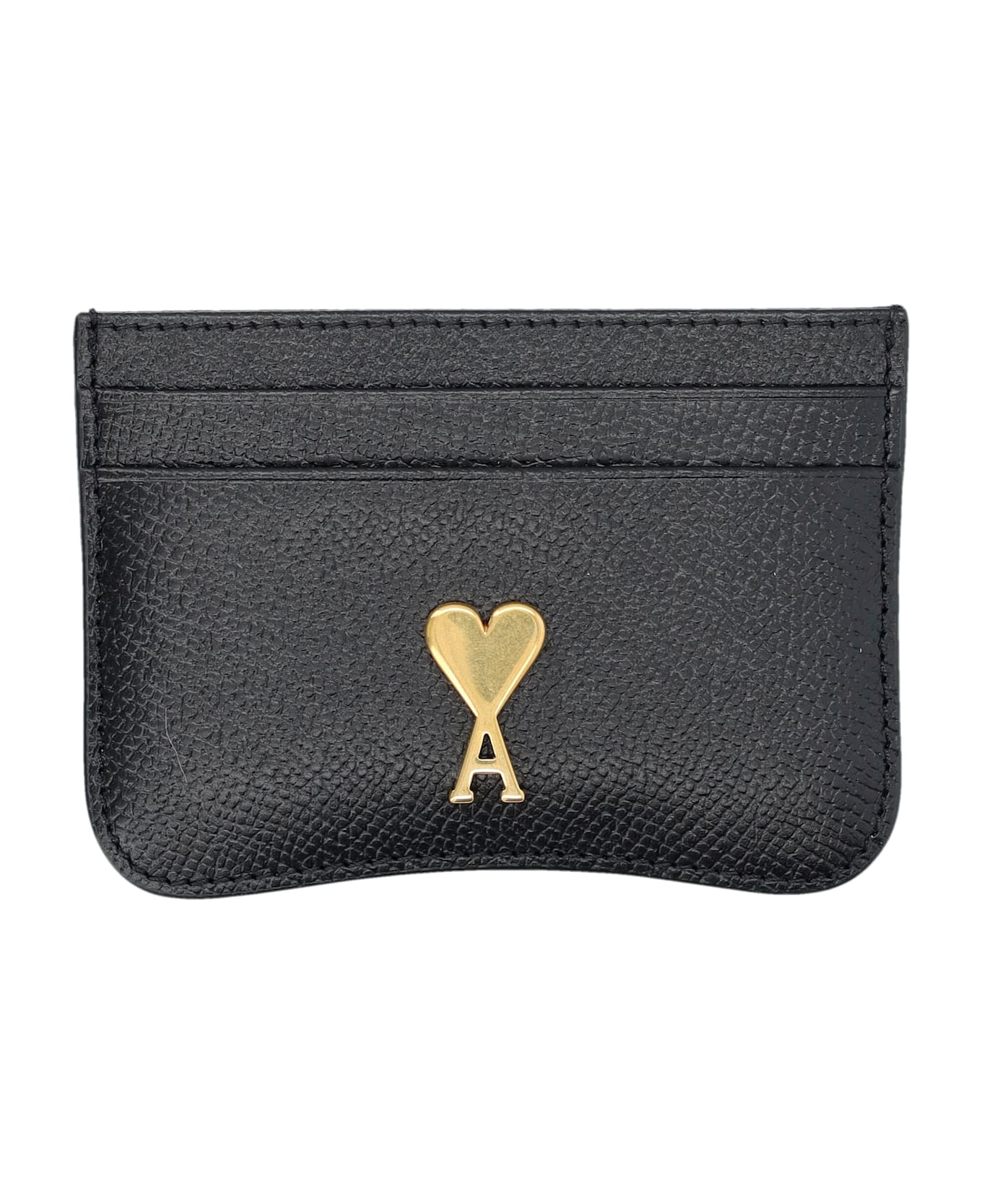 Ami Alexandre Mattiussi Paris Cardholder - BLACK/VIBRATED BRASS