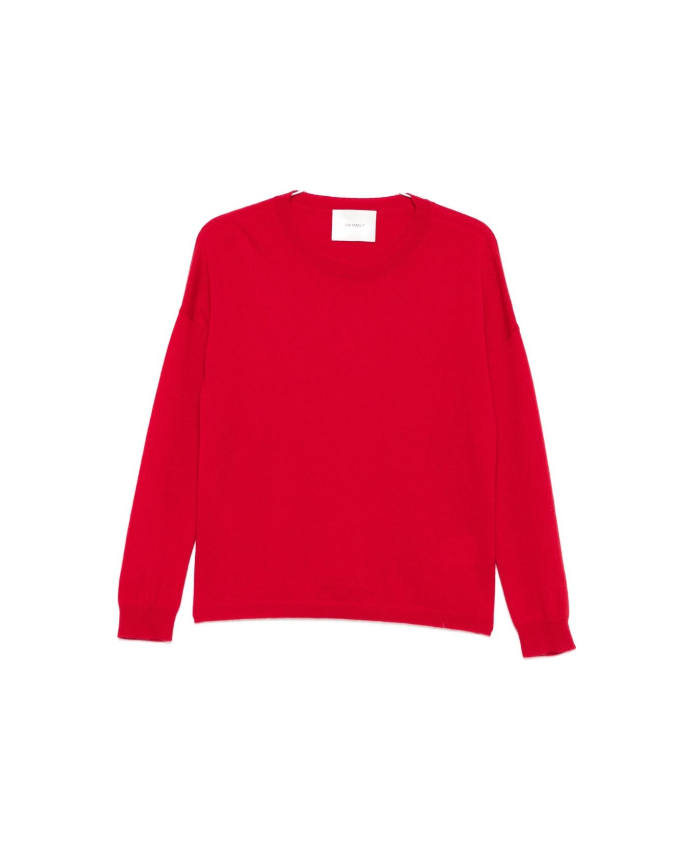 Lisa Yang Bright Red Crew-neck Long-sleeve Sweater - Red