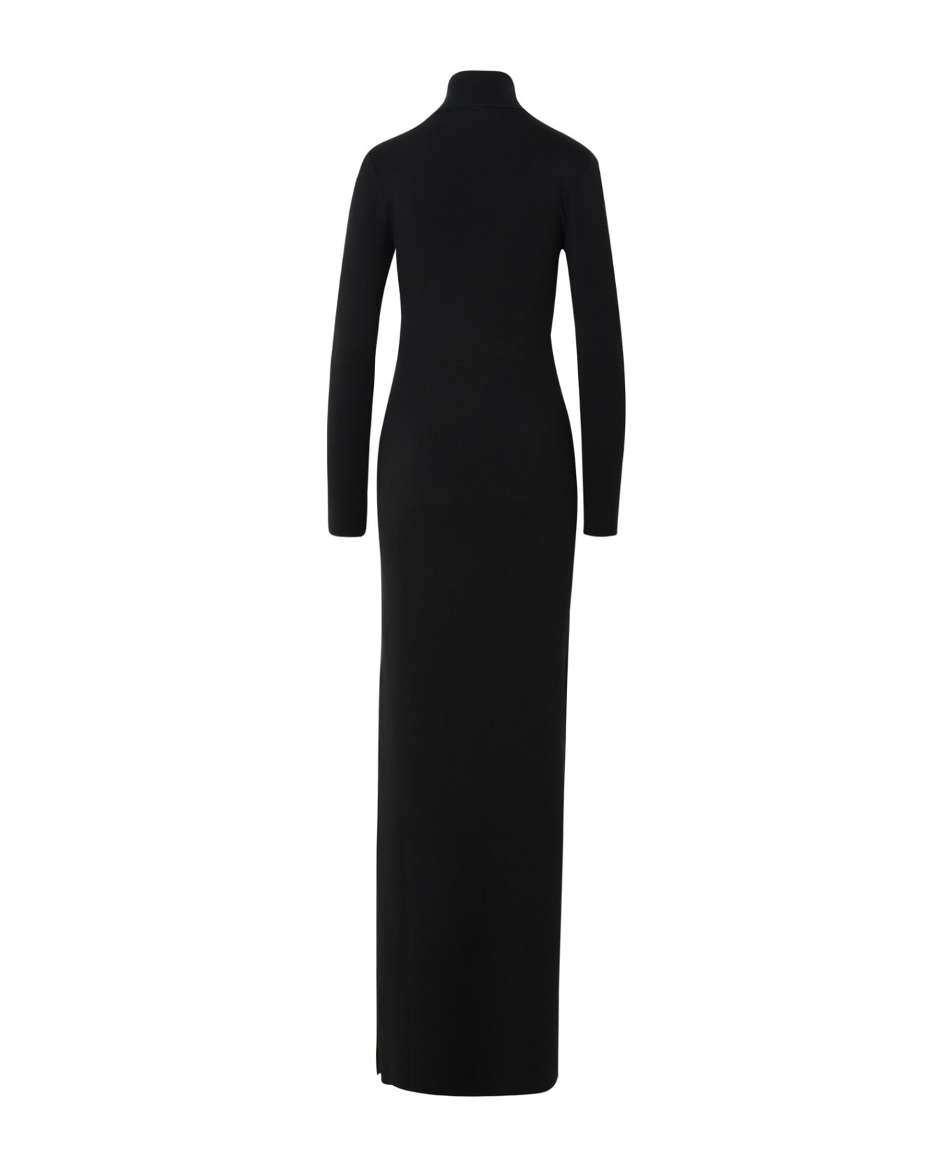 Saint Laurent Long Dress In Wool - Black ワンピース＆ドレス