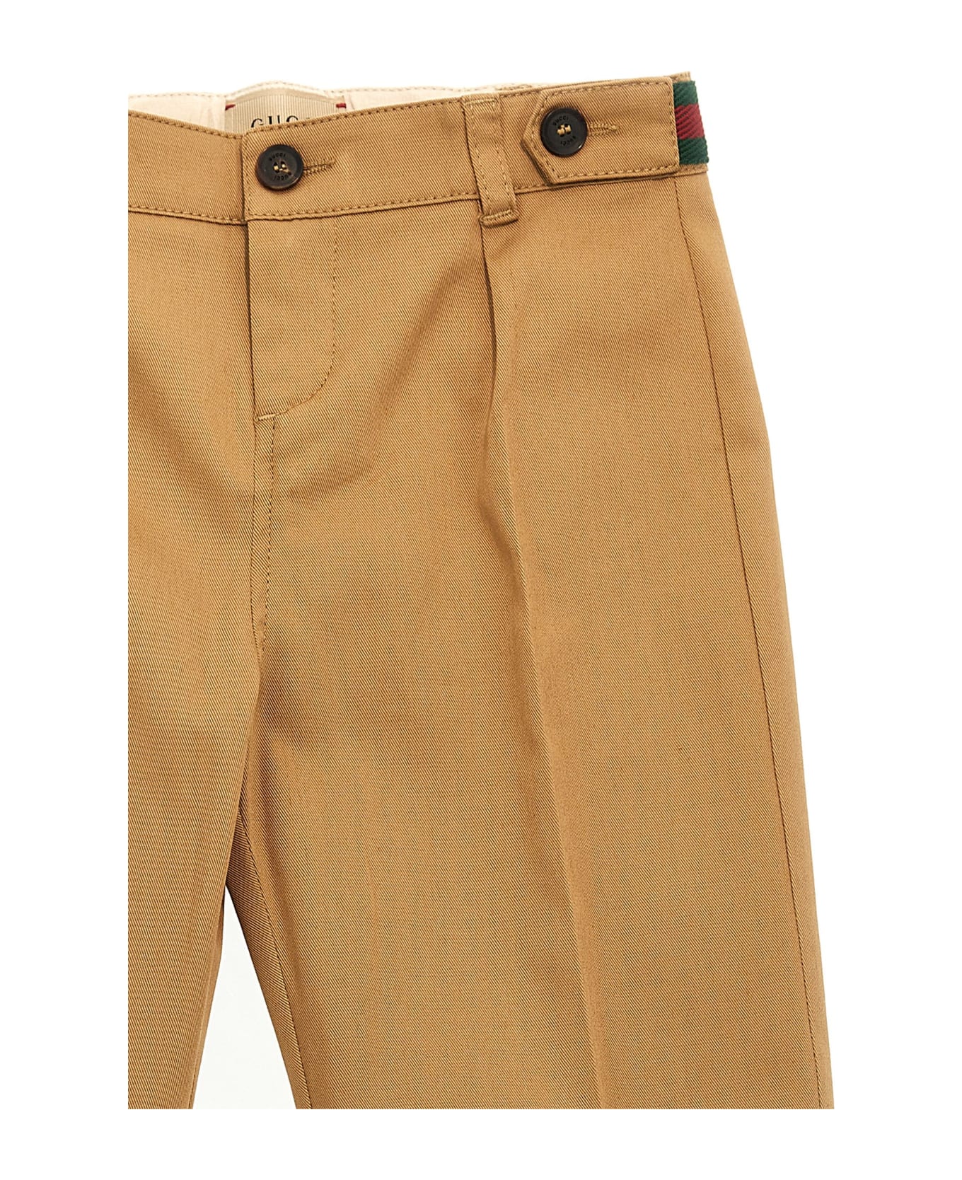 Gucci Web Ribbon Pants - Beige