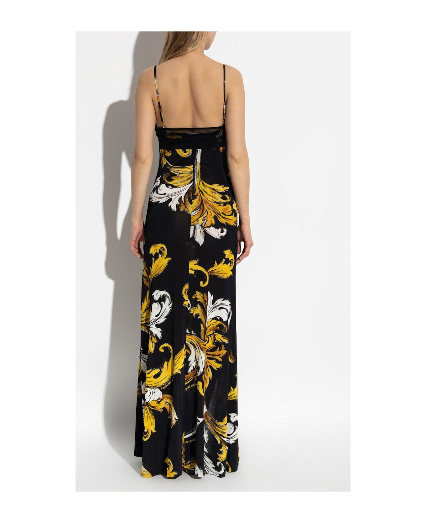 Versace Jeans Couture Front Slit Maxi Dress - Black