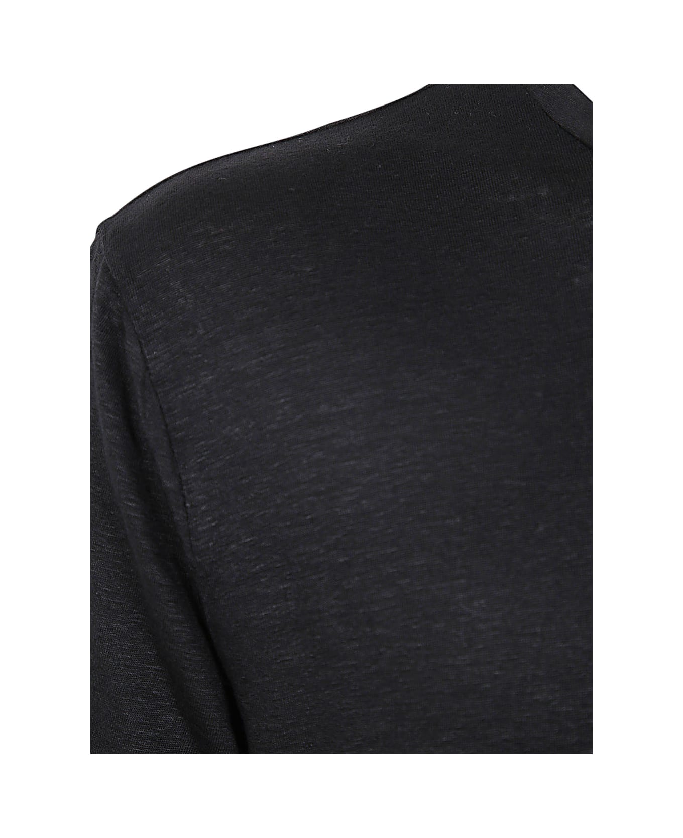MD75 Linen T-shirt - Basic Black シャツ