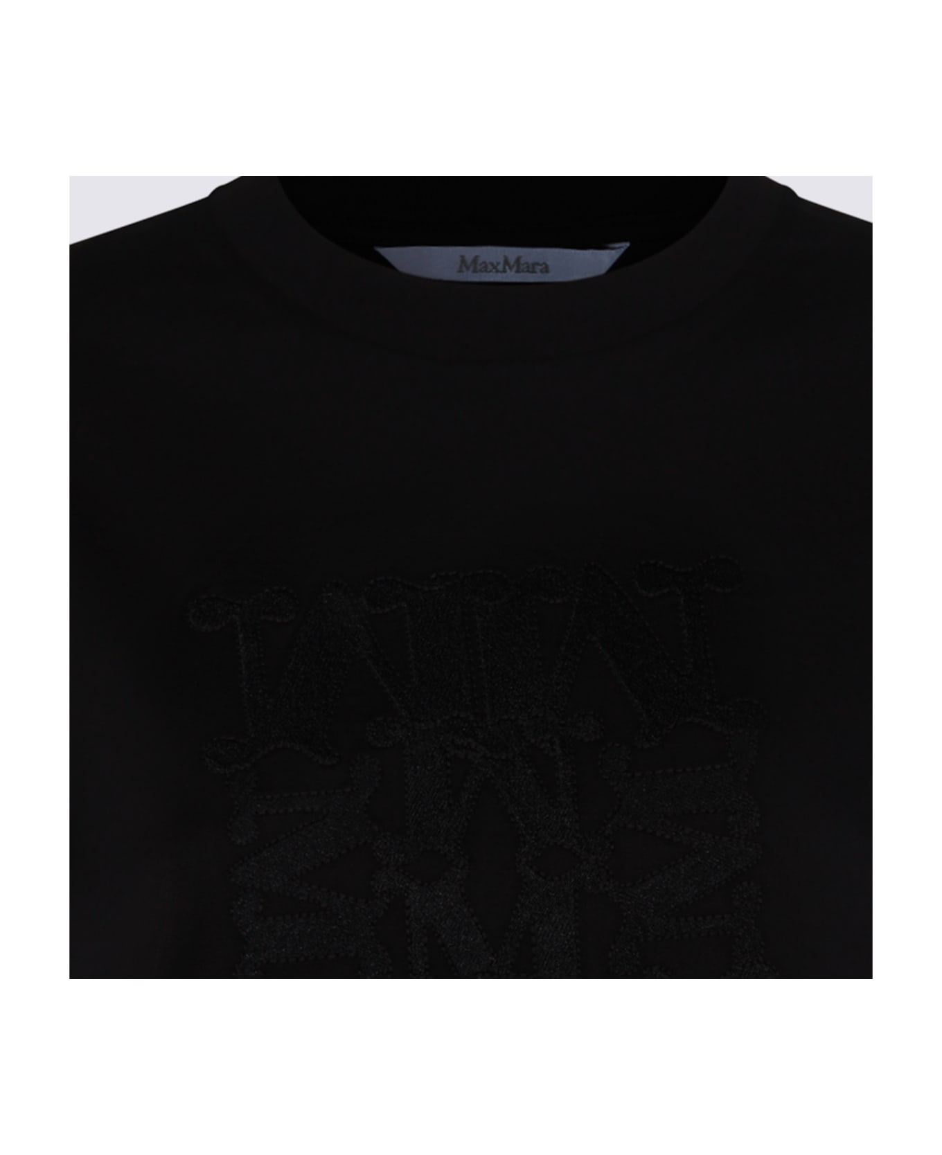 Max Mara Black Cotton Bravo T-shirt - Black