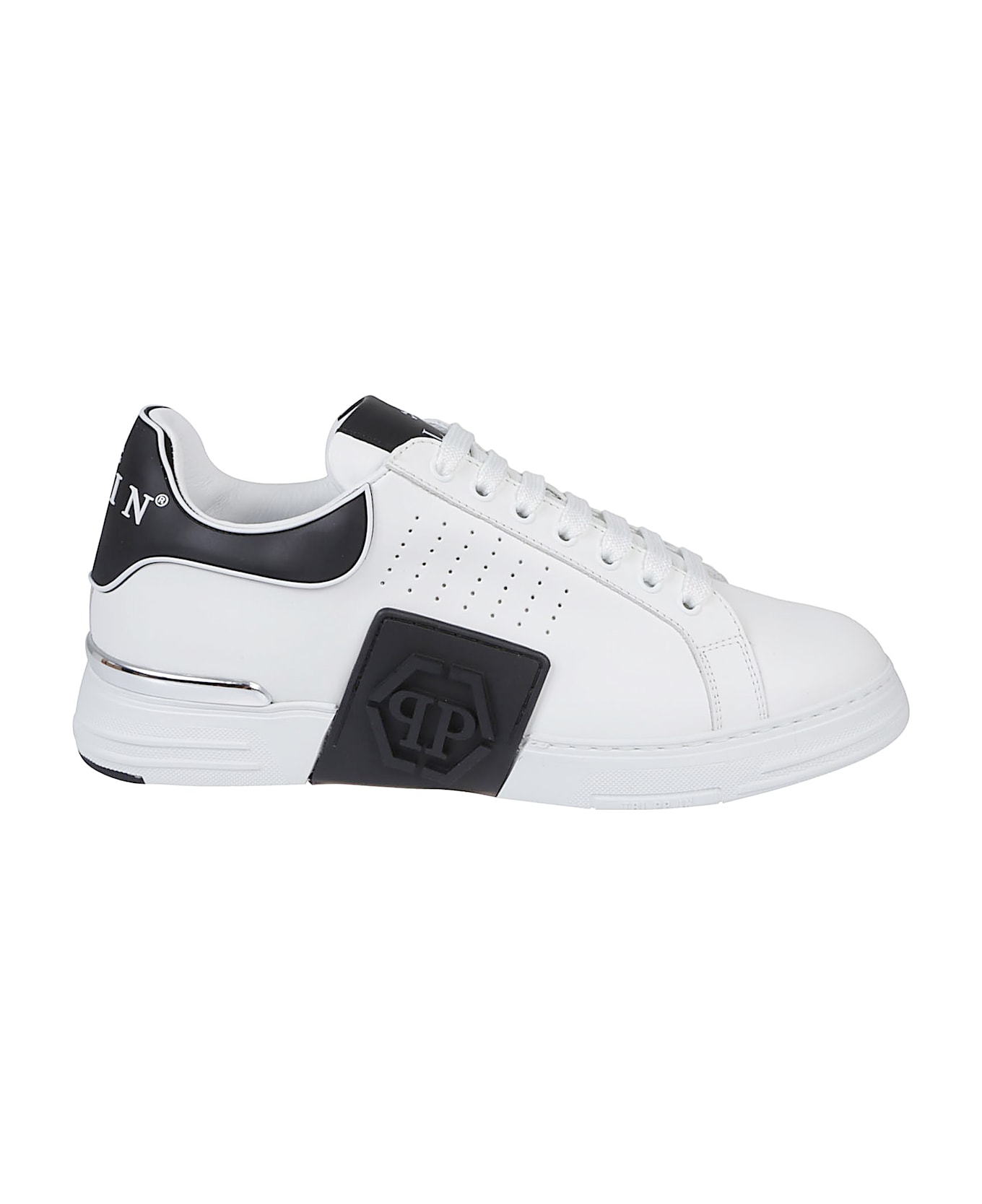 Philipp Plein Hexagon Low Top Sneakers - White/black