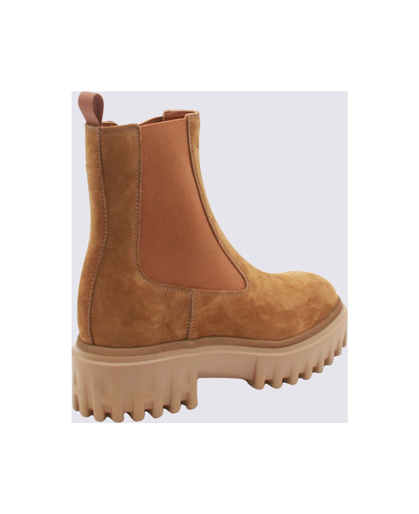 Hogan Brown Leather Chelsea Boots - Brown