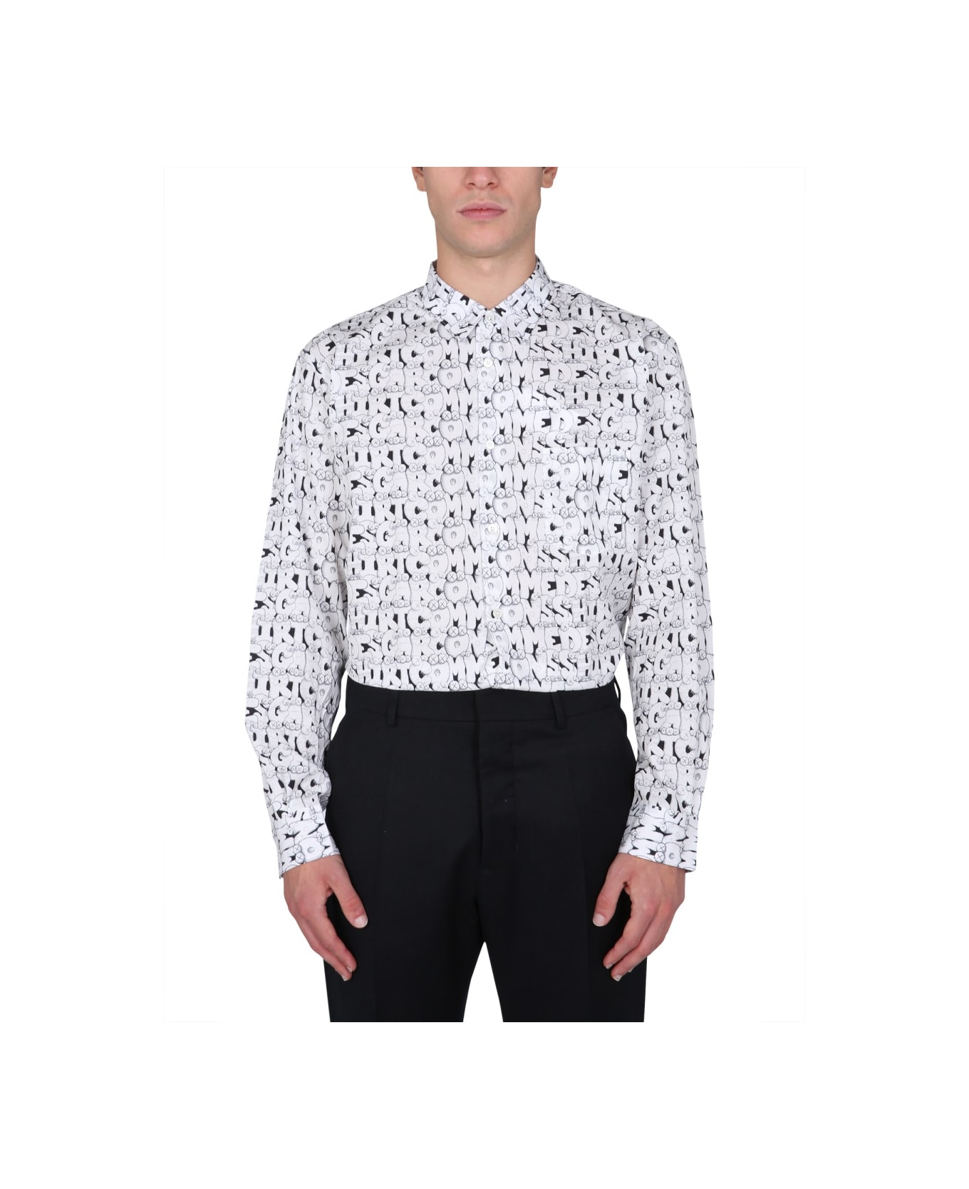 Comme des Garçons Shirt X Kaws Print Shirt - WHITE