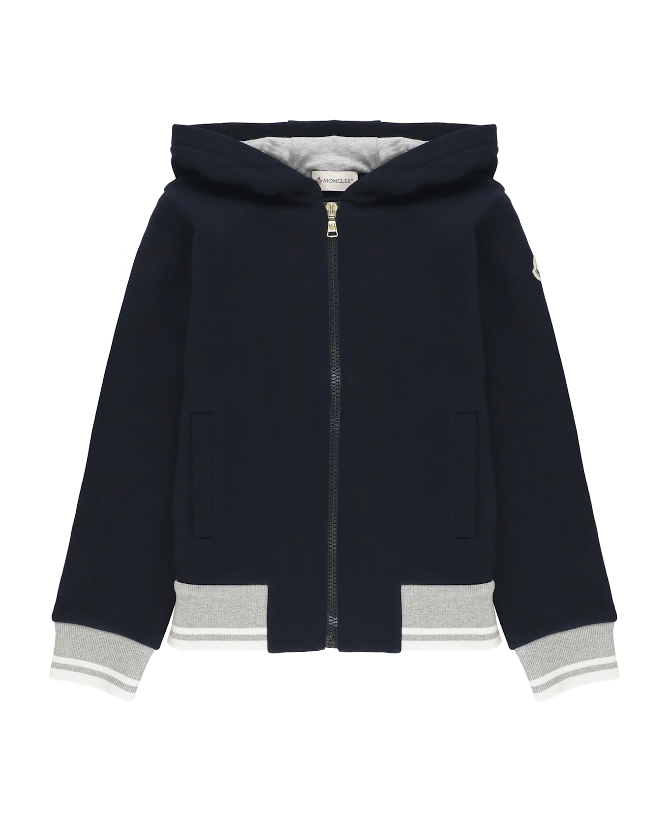 Moncler Cotton Logoed Sweatshirt - Blue