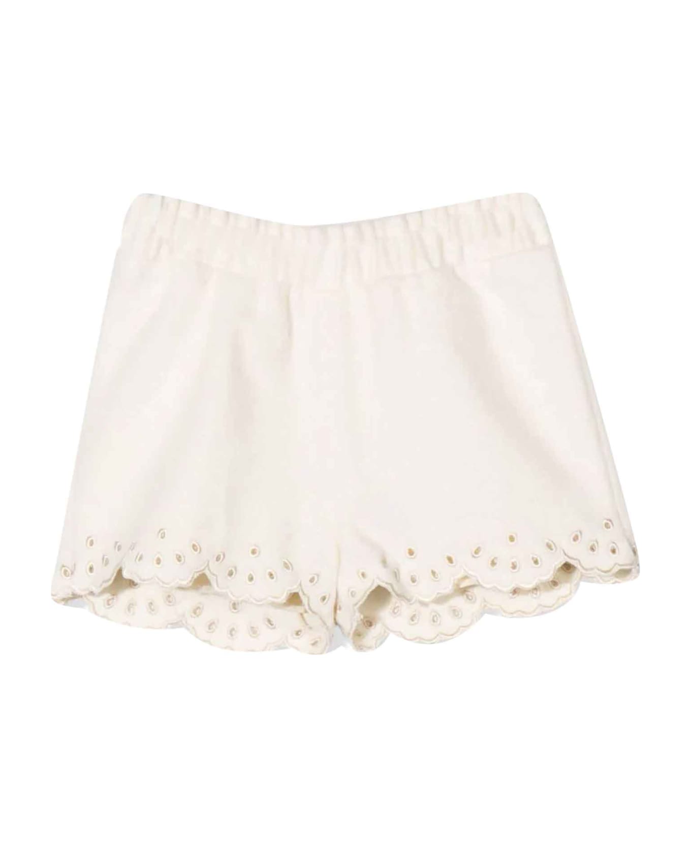 Chloé Ivory Shorts Baby Girl Chloè Kids - Avorio