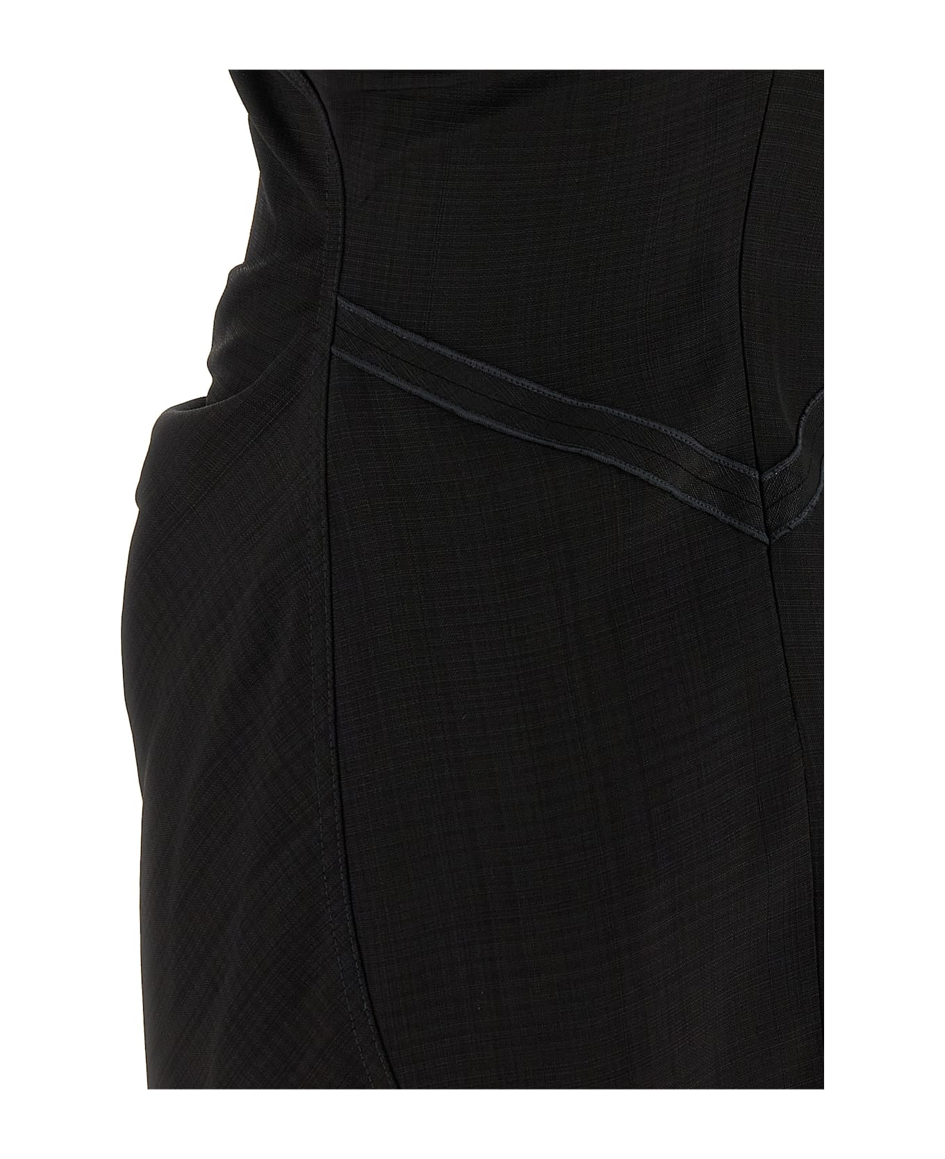 Victoria Beckham 
gathered Waist Mini
 Dress - Black  