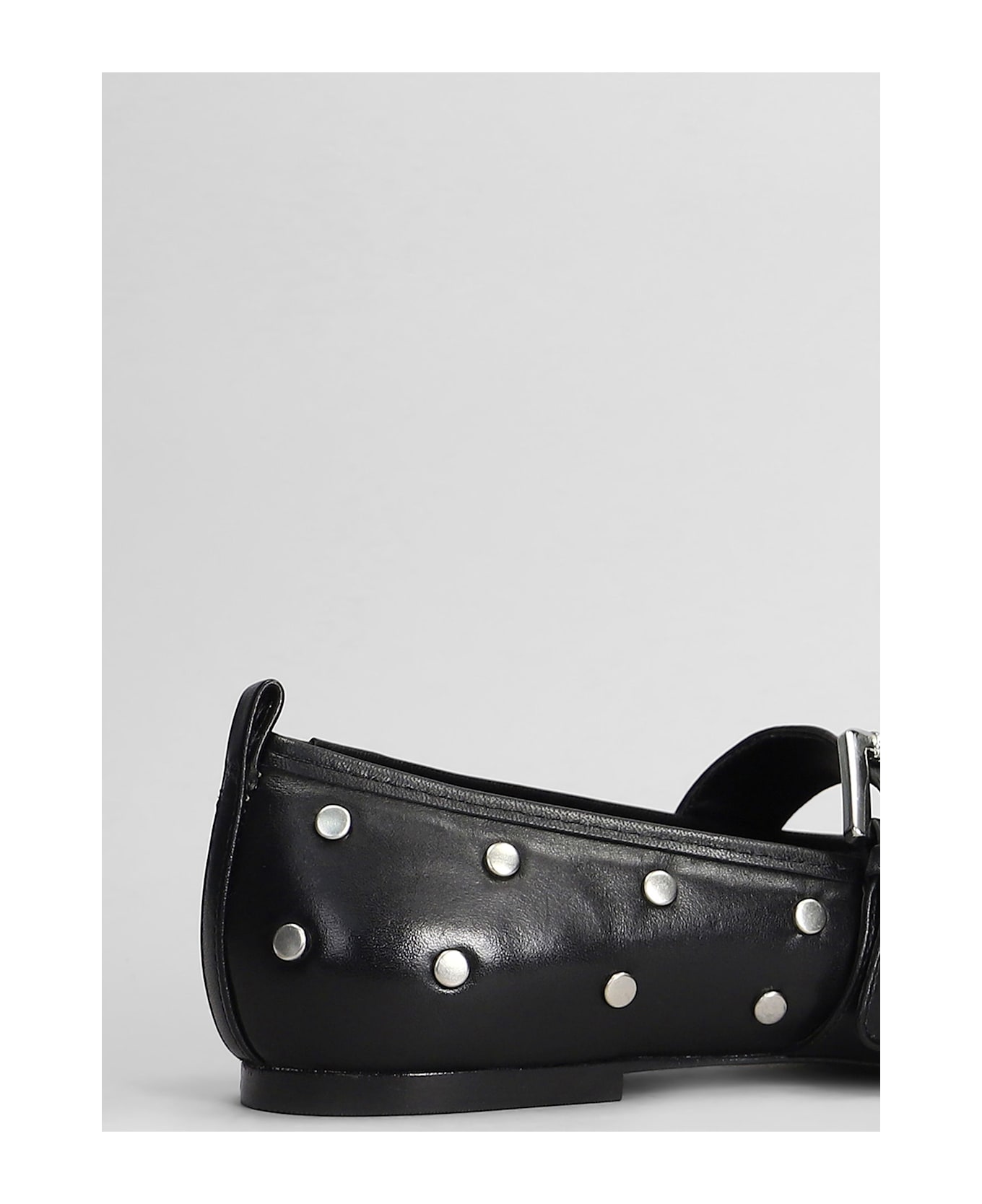 Schutz Ballet Flats In Black Leather - black