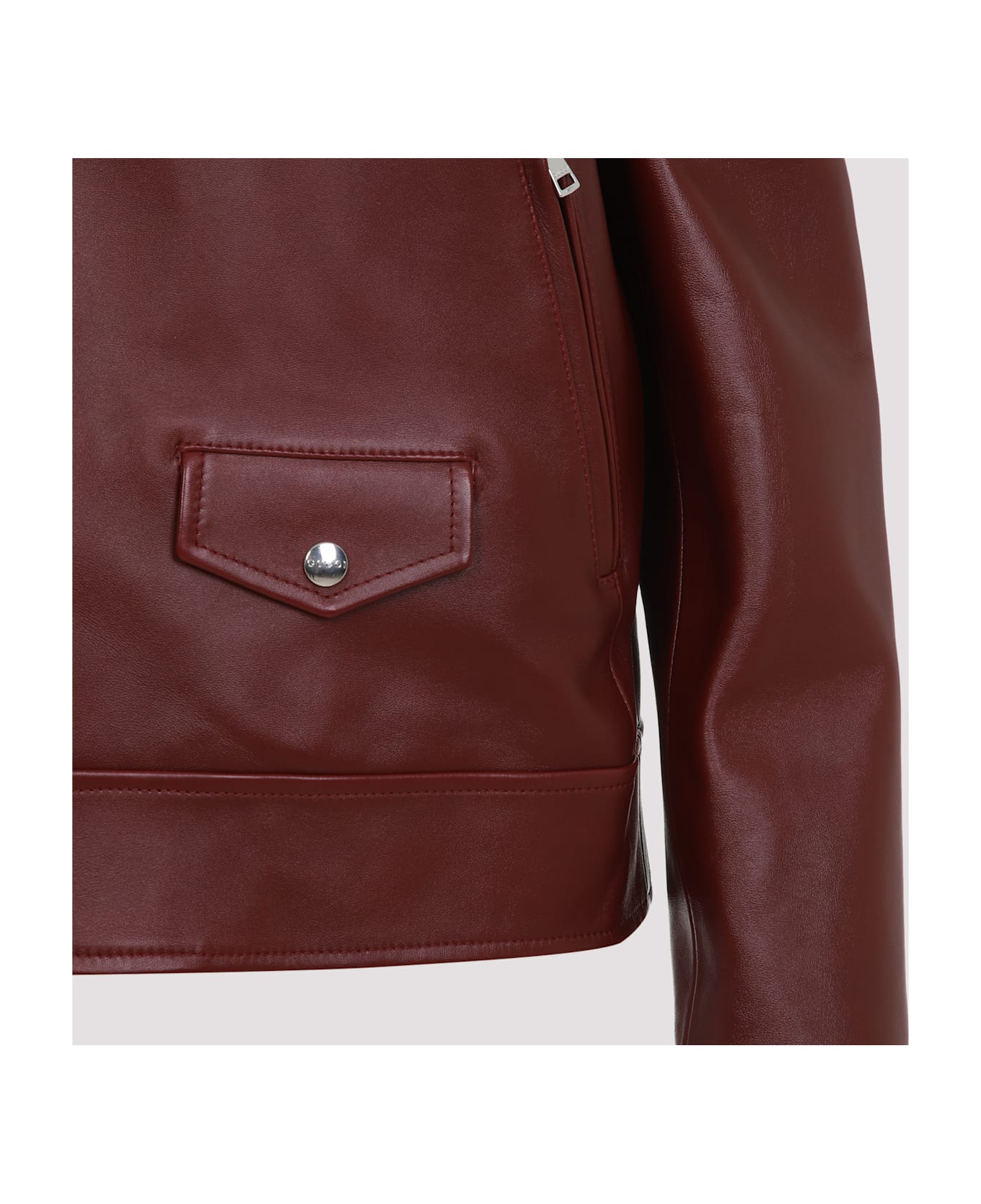 Gucci Leather Jacket - Rosso Ancora
