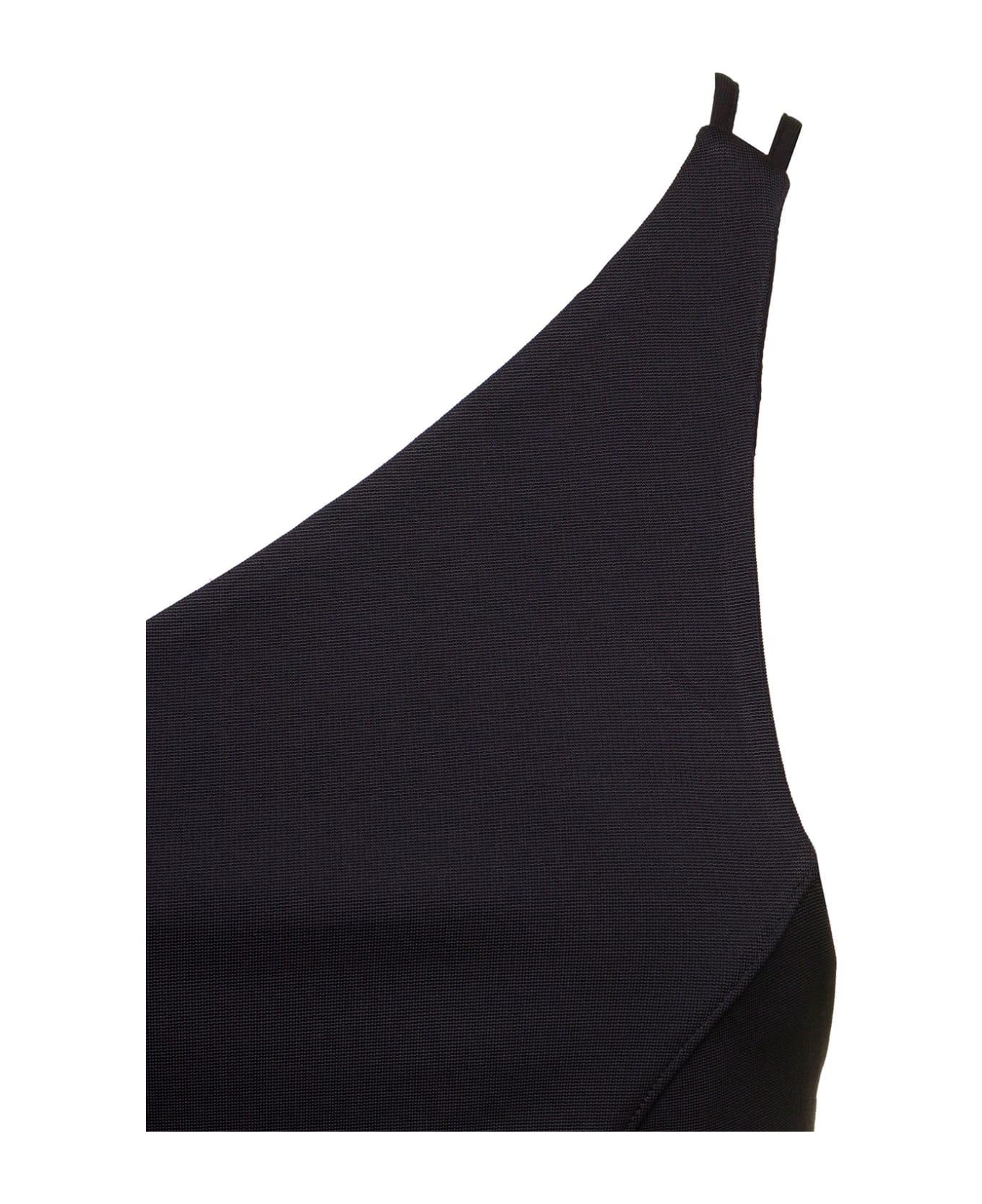 GAUGE81 'colorado' One Shoulder Mini Black Dress In Viscose Blend Woman Gauge81 - Black