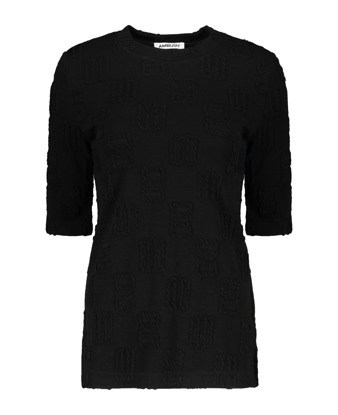 AMBUSH Wool Blend T-shirt - black Tシャツ