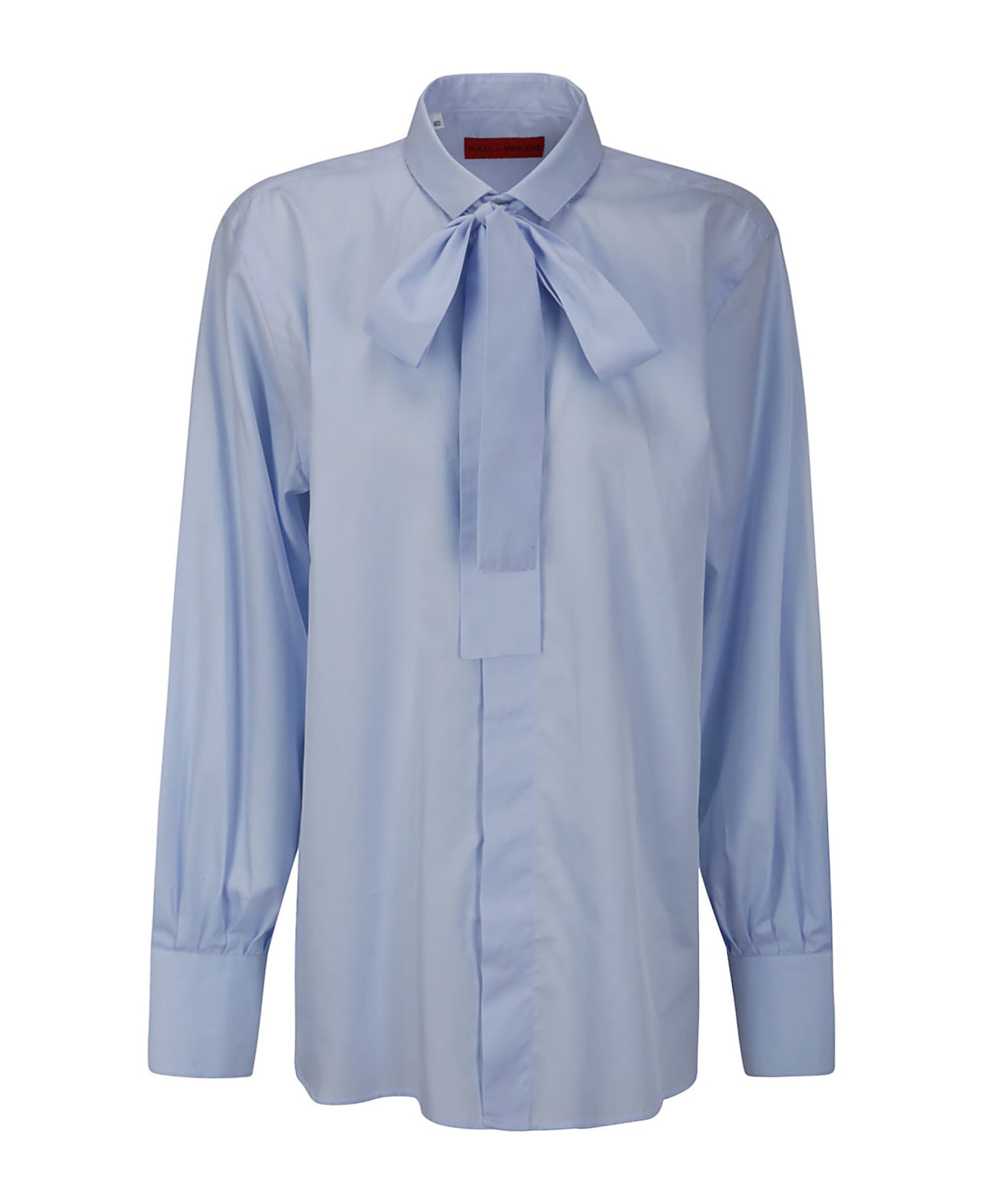 Wild Cashmere Shirt With Hidden Buttons - LIGHT BLUE