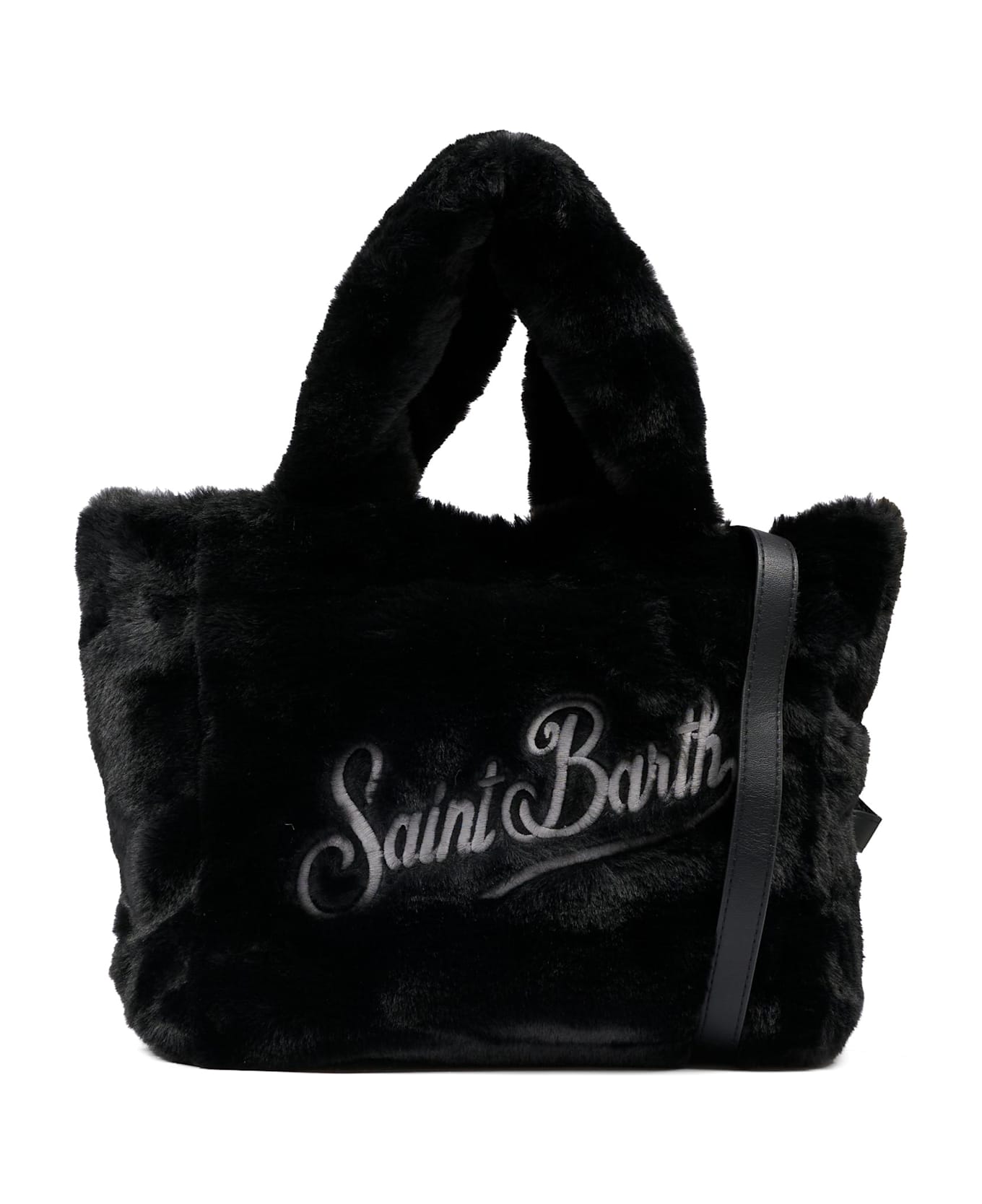 MC2 Saint Barth Black Bag For Girl With Logo - Black