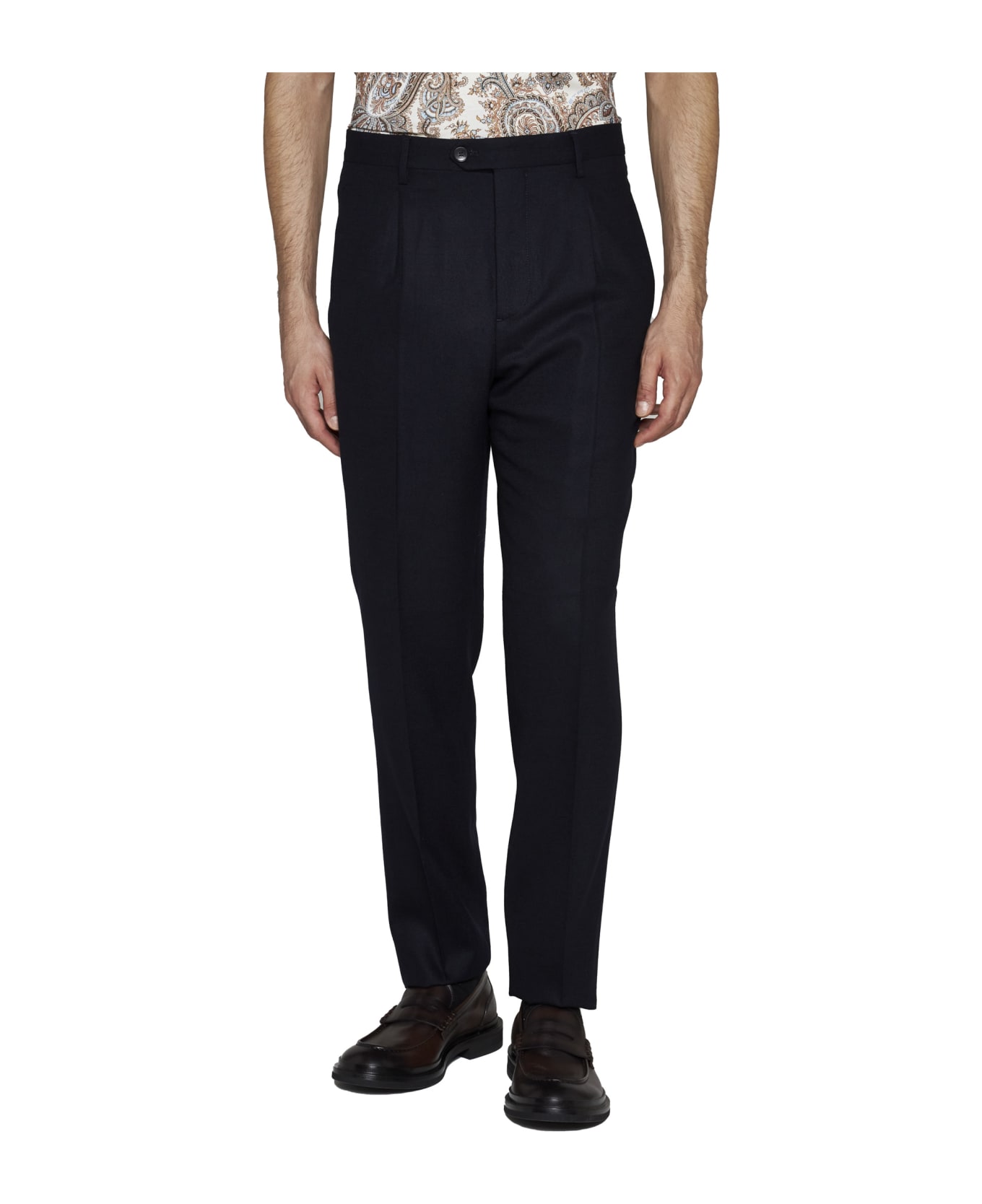 Etro Trousers With One Pence - Blue
