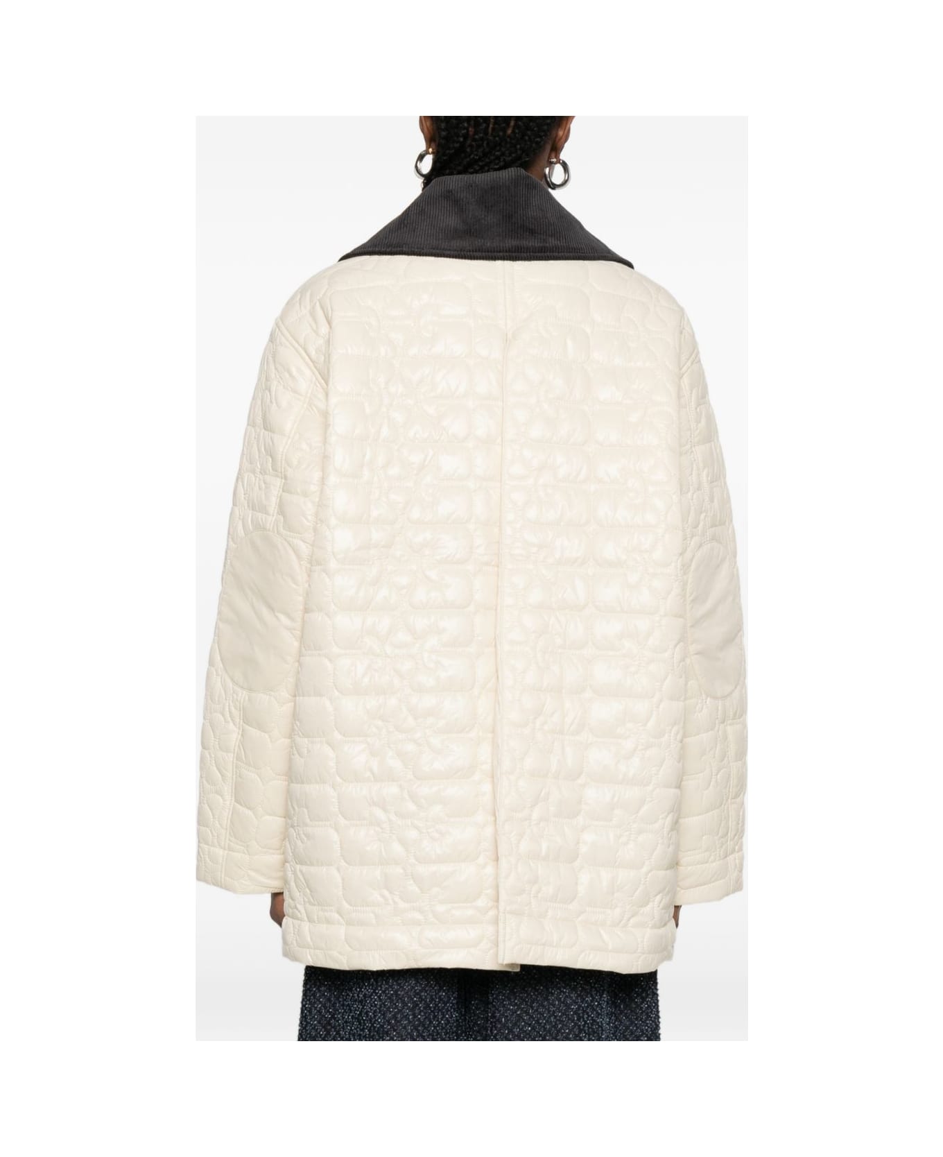 Ganni Quilted Jacket - Ivory