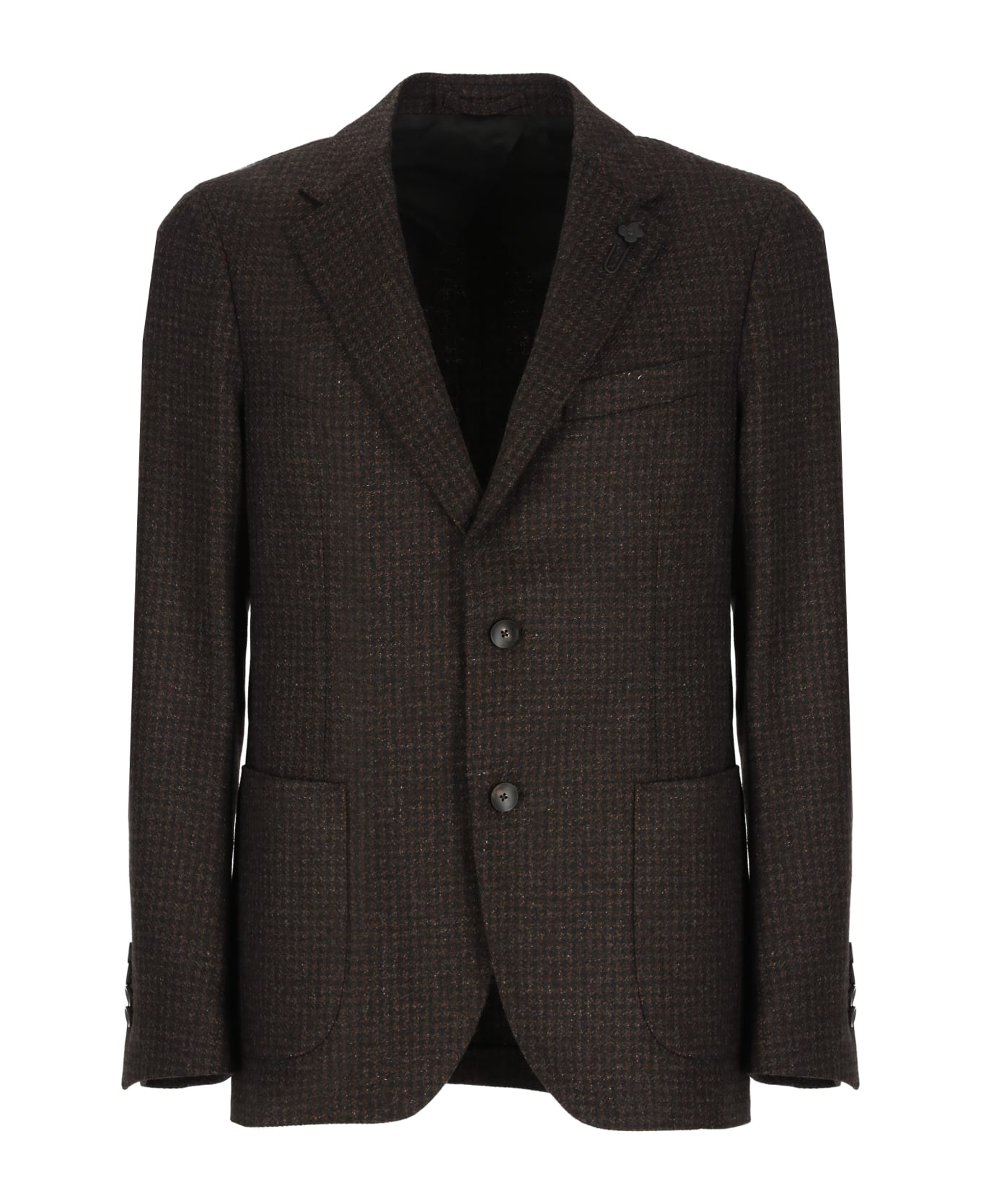 Lardini Brown Fabric Jacket | italist