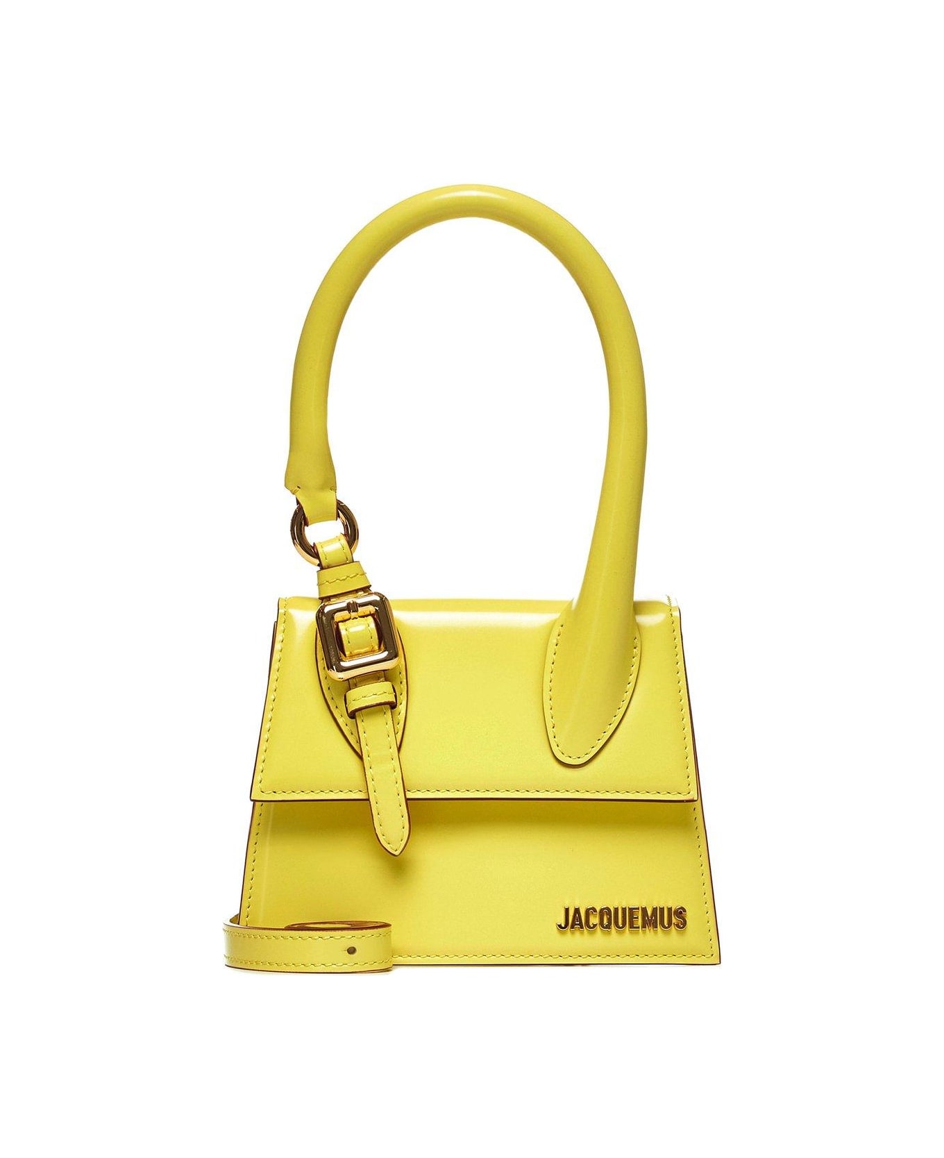 Jacquemus Le Chiquito Moyen Boucle Signature Buckled Handbag - Yellow