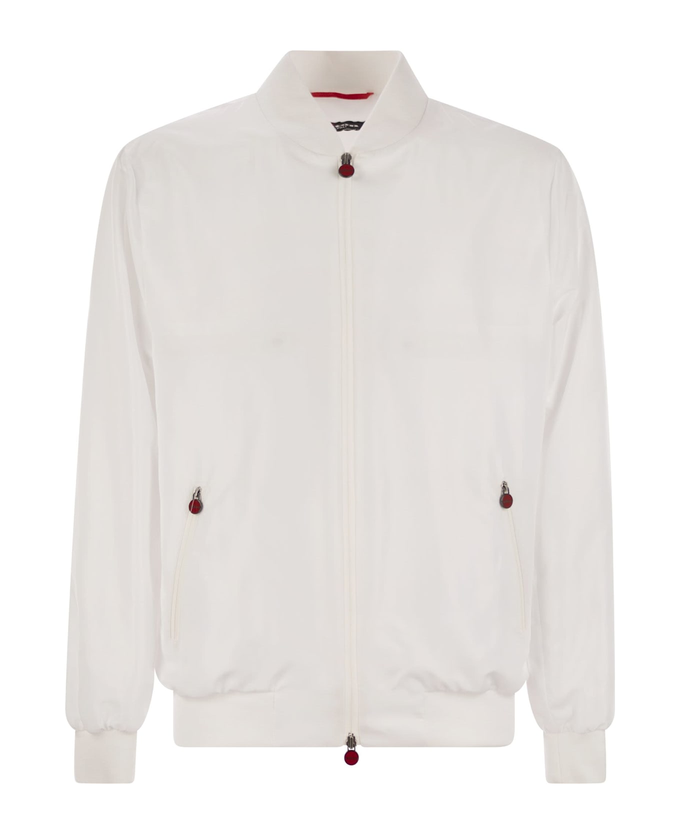 Kiton Sea - Bomber Jacket In Technical Fabric - White