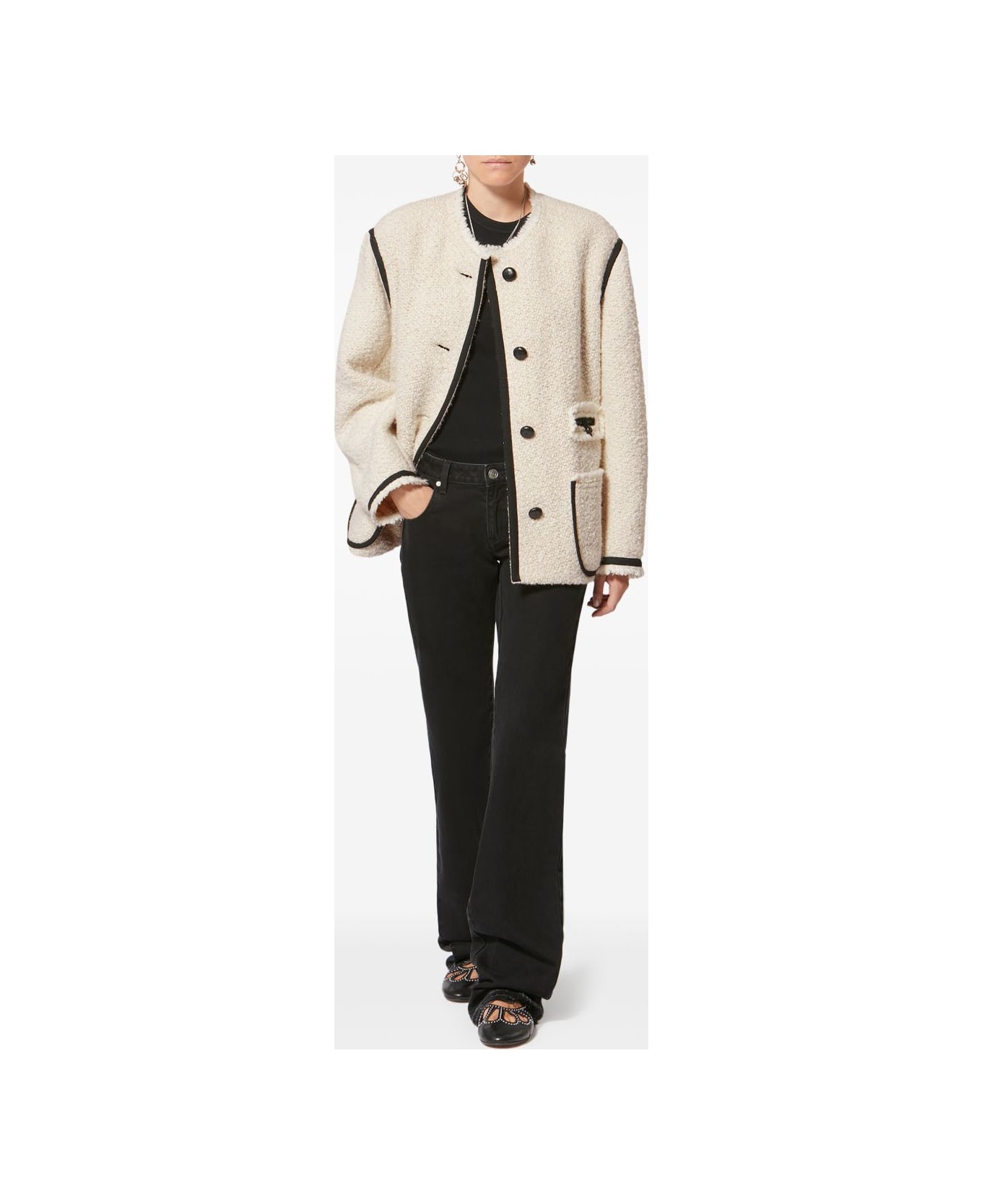 Isabel Marant Maylin Wool Blend Jacket - Beige