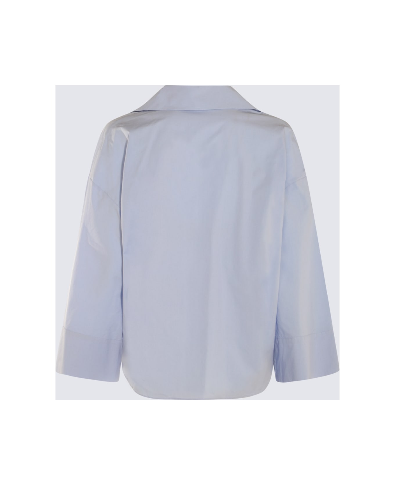 Antonelli Light Blue Cotton Shirt - Clear Blue ブラウス
