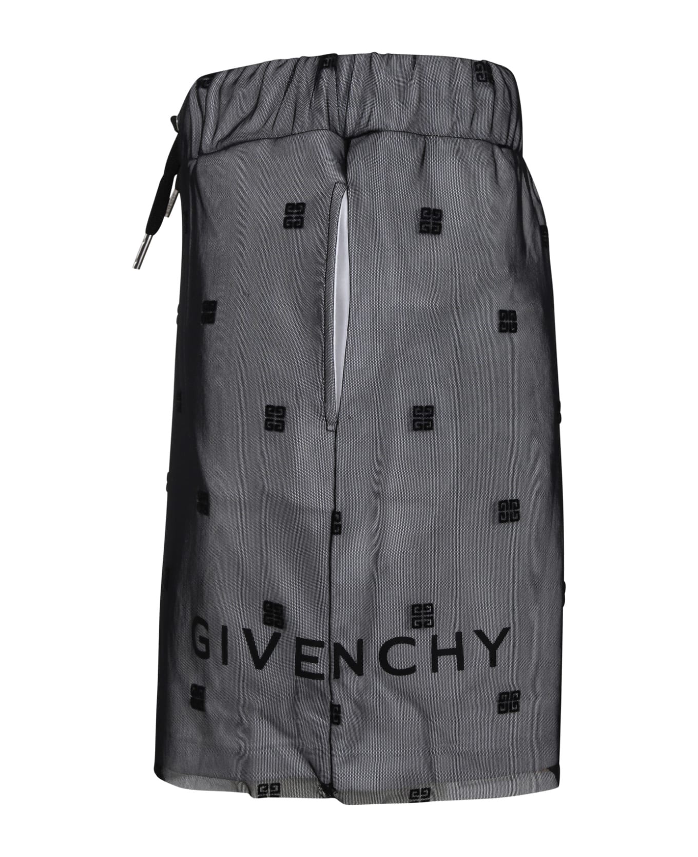 Givenchy Black Skirt For Girl With All Over 4g Motif - Black