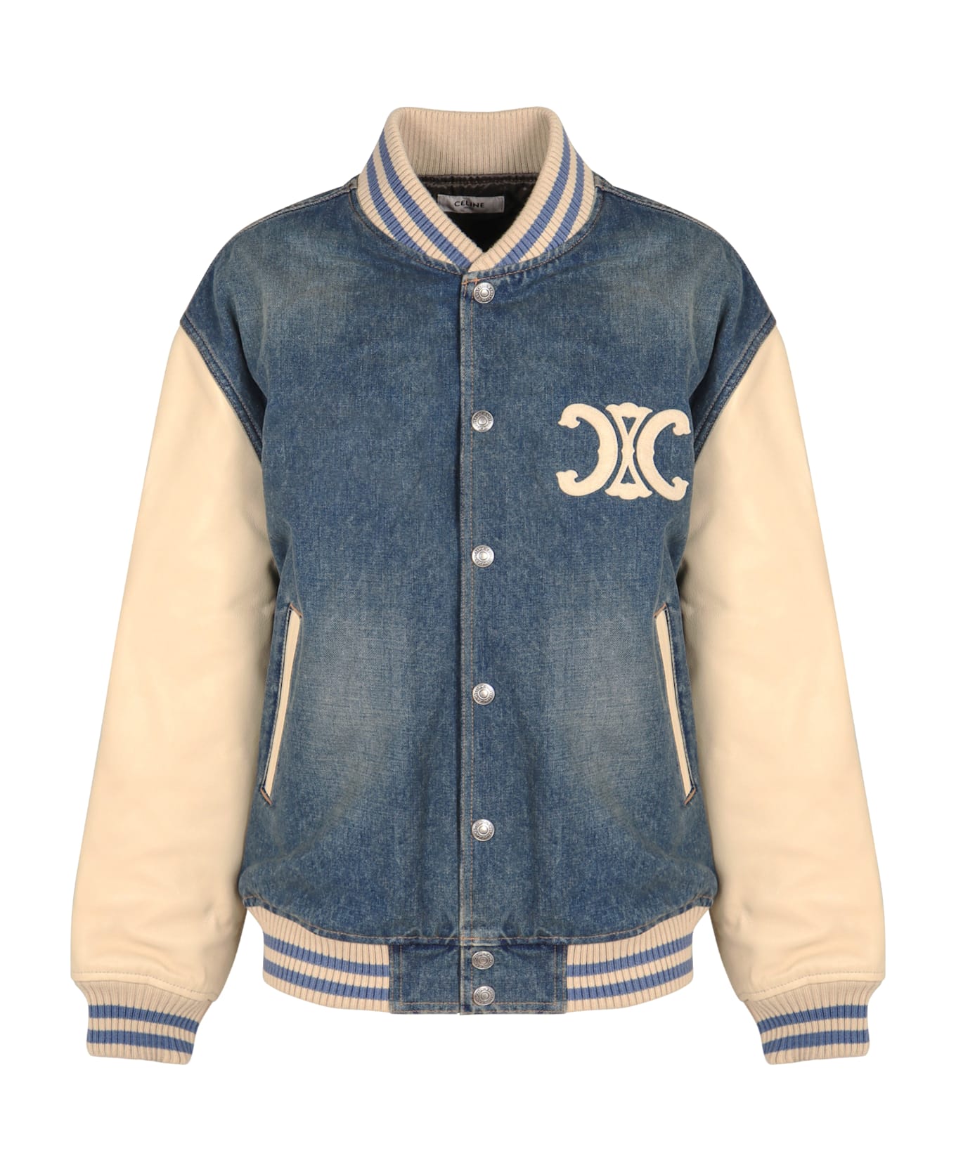 Celine Bomber In Denim - Denim