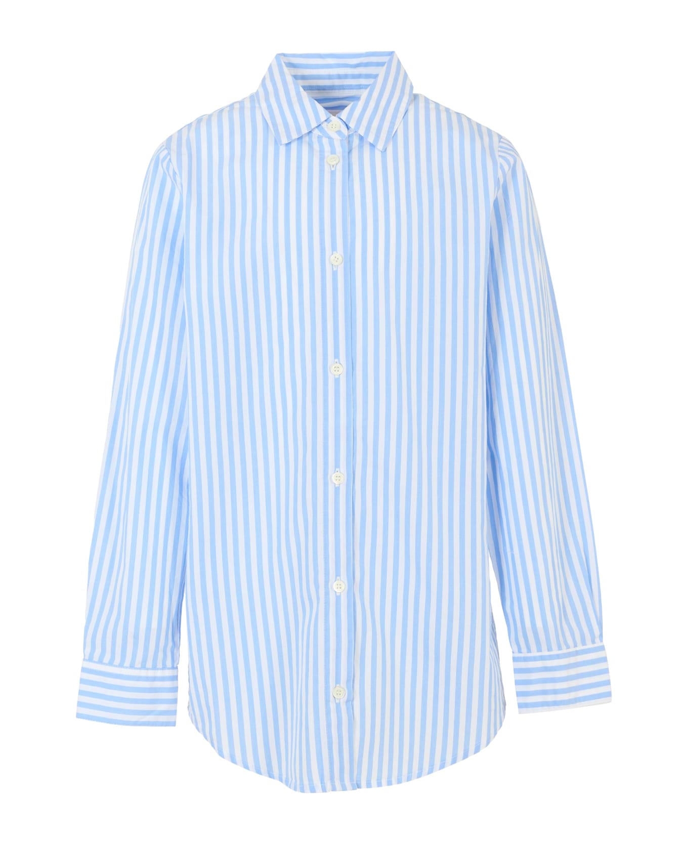 MC2 Saint Barth Light Blue Shirt For Boy With Blue Logo - Light Blue