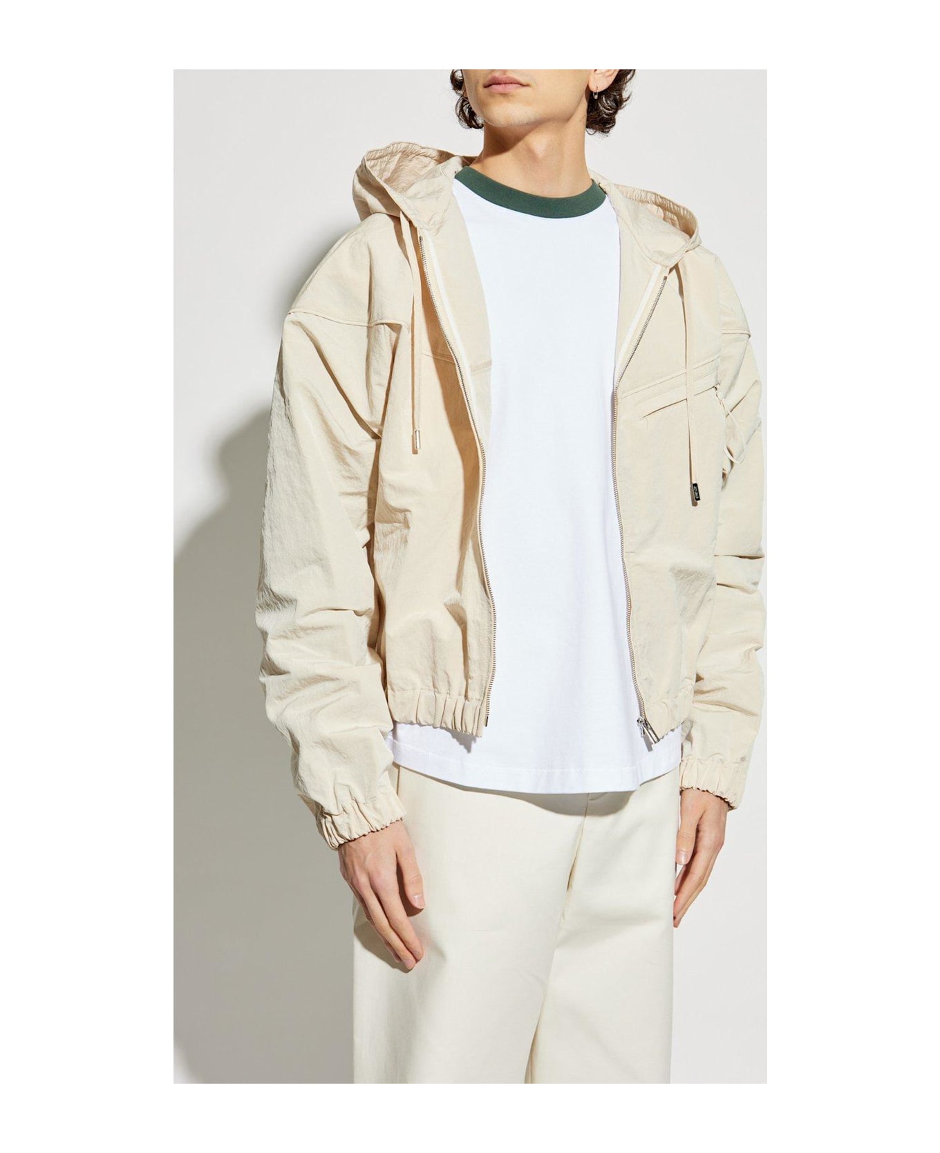 Jacquemus Hooded Zip-up Jacket - NEUTRALS