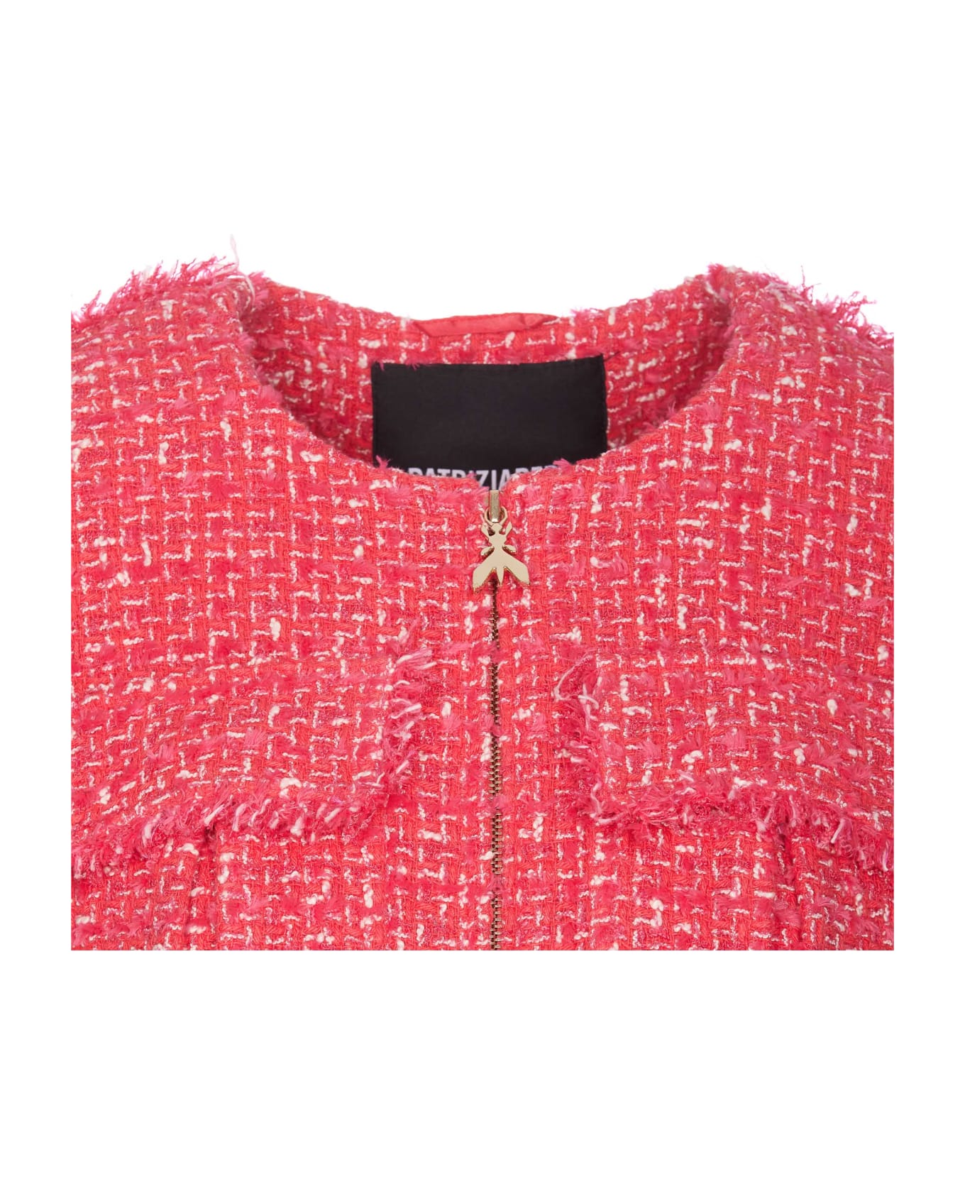 Patrizia Pepe Tweed Zipped Jacket - Pink