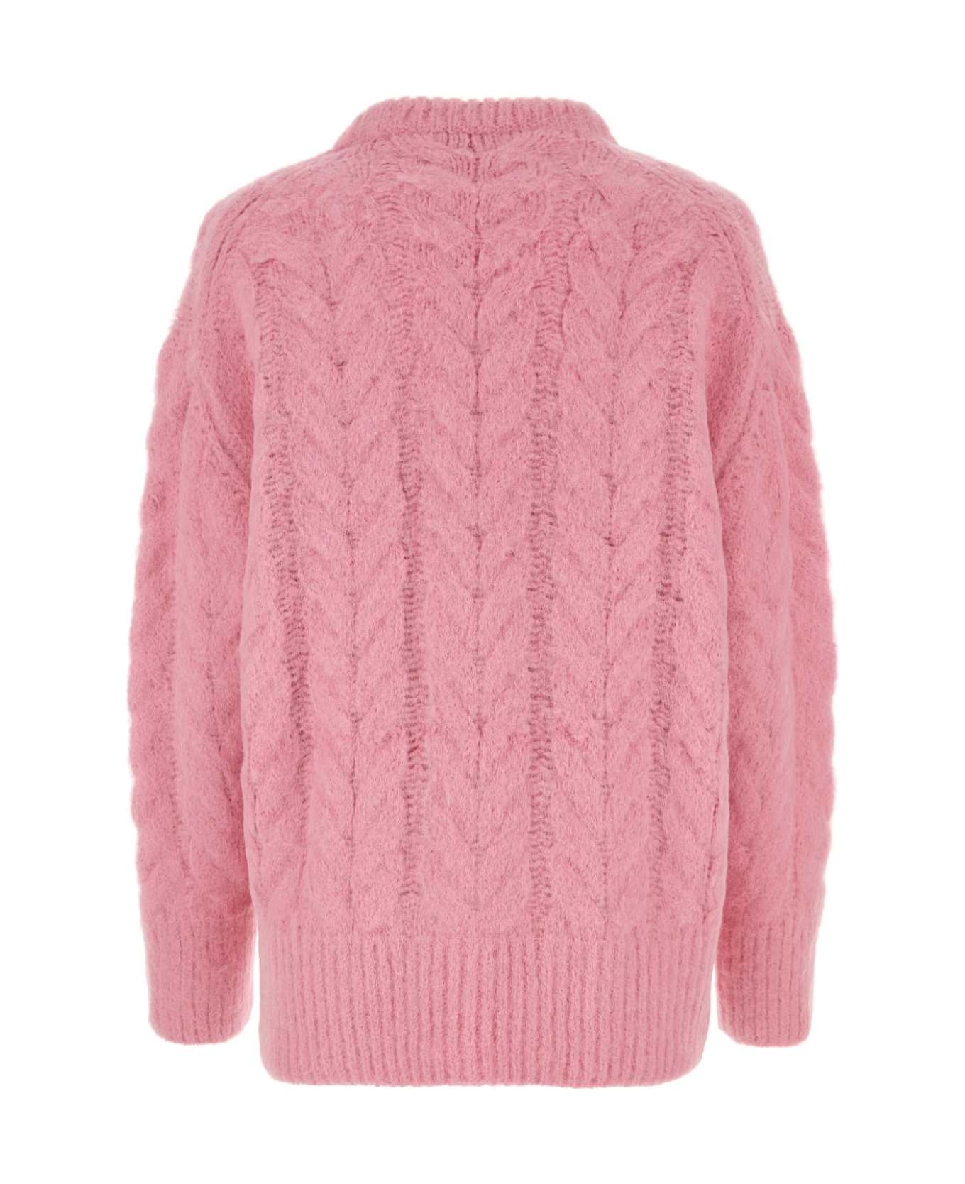 Stella McCartney Pink Alpaca Blend Oversize Sweater - CAMELIA