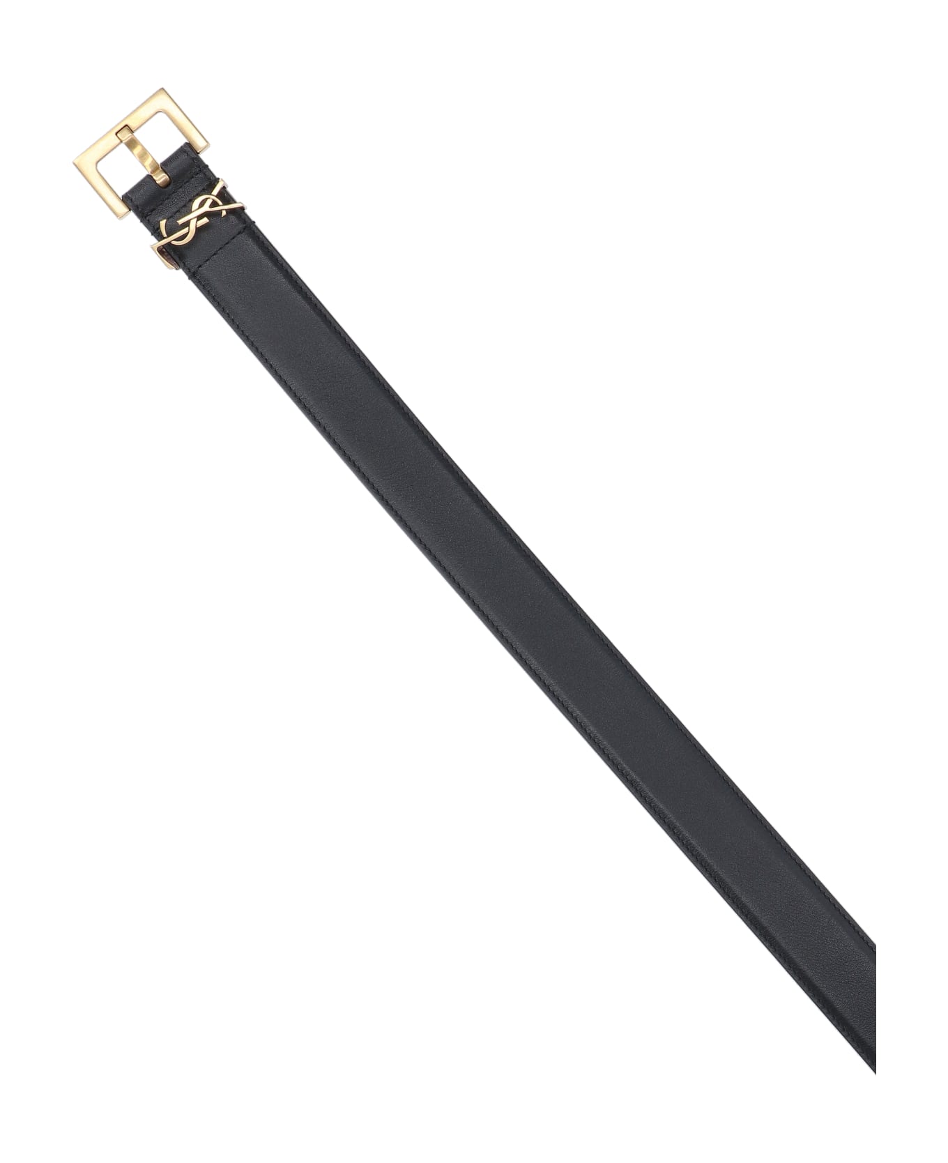 Saint Laurent Medium Cassandre Belt - BLACK